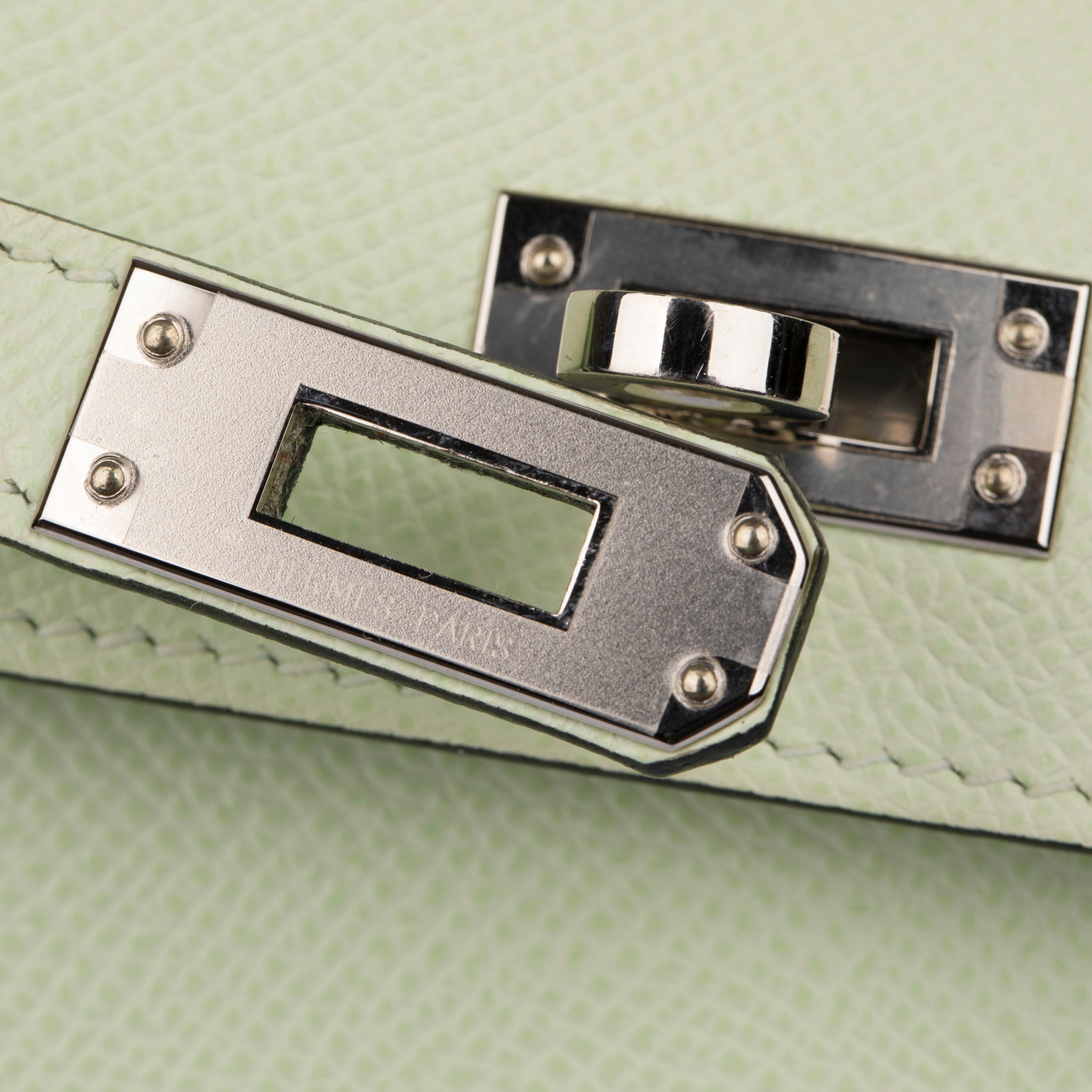 Hermes Hermès Kelly Désordre Vert Fizz Epsom with Palladium Hardware