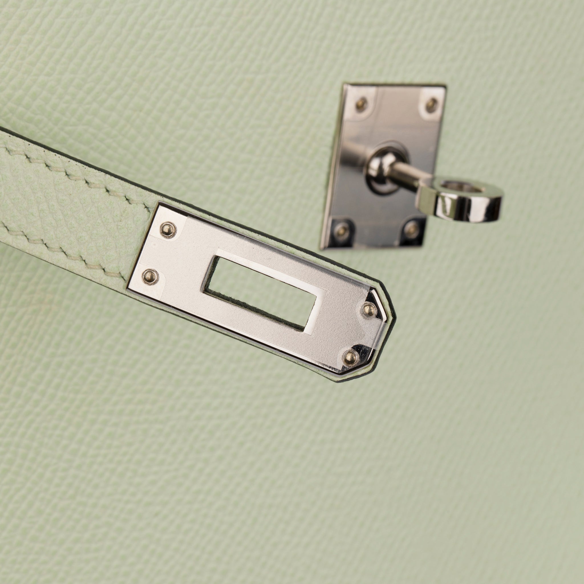 Hermes Hermès Kelly Désordre Vert Fizz Epsom with Palladium Hardware