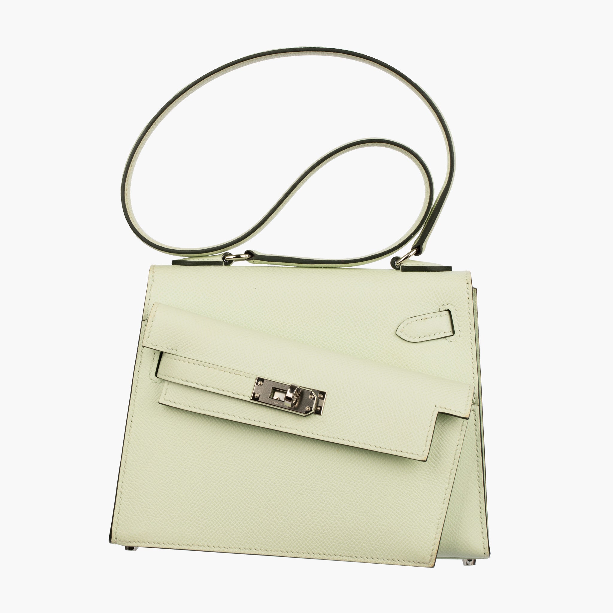 Hermes Hermès Kelly Désordre Vert Fizz Epsom with Palladium Hardware
