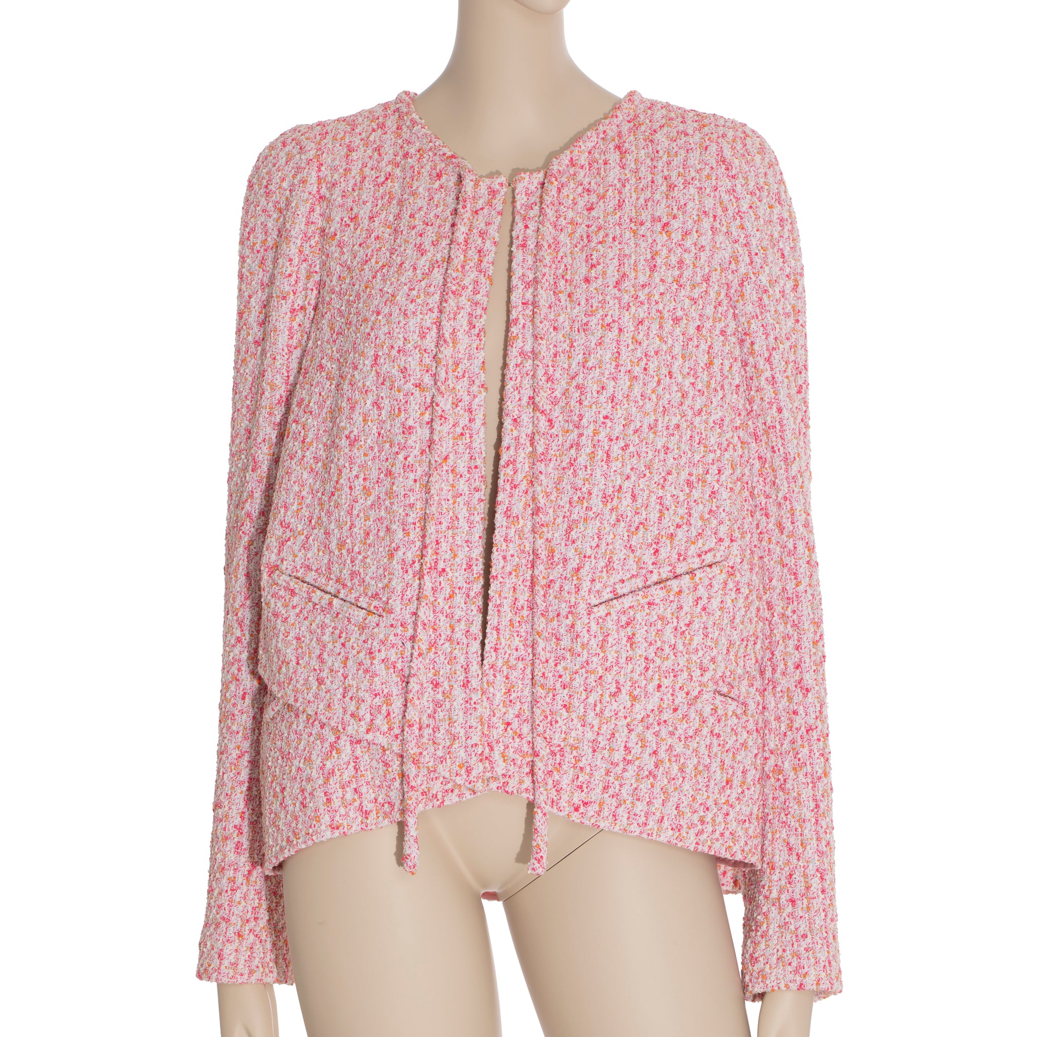 Chanel Cape/Jacket Pink Tweed 40 FR