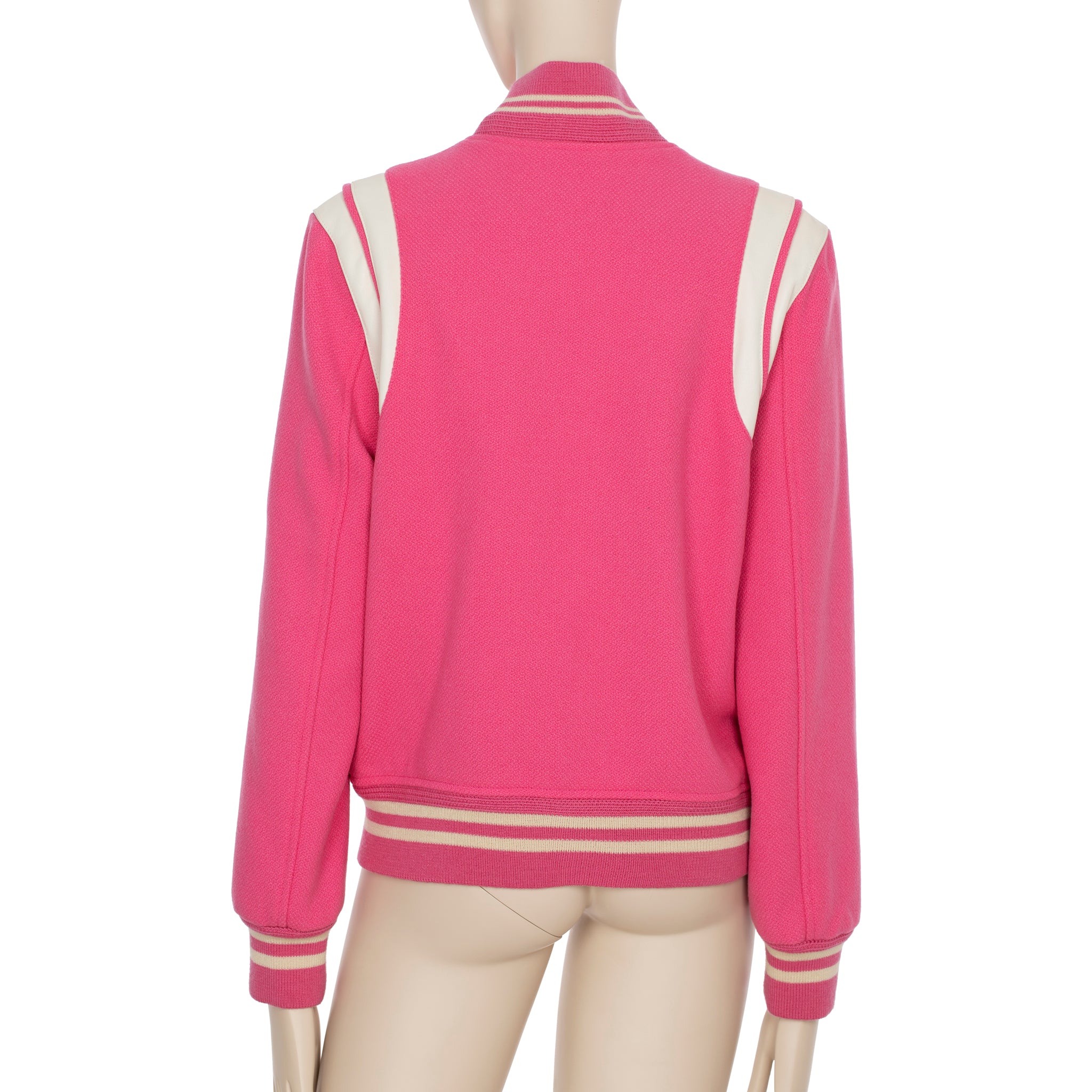 Yves Saint Laurent Pink Varsity Jacket 42 FR