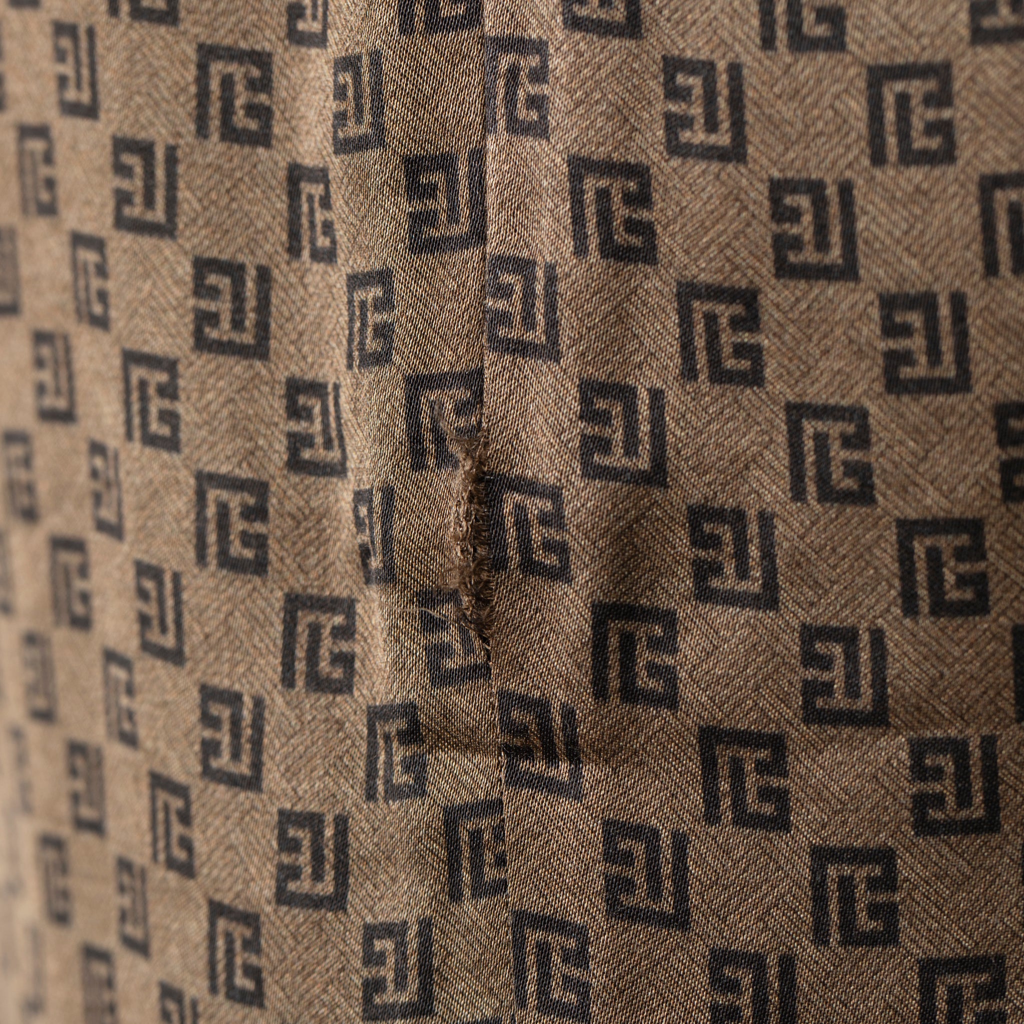 Balmain Brown & Black Monogram Bow Detail Mini Dress - Size 36 FR
