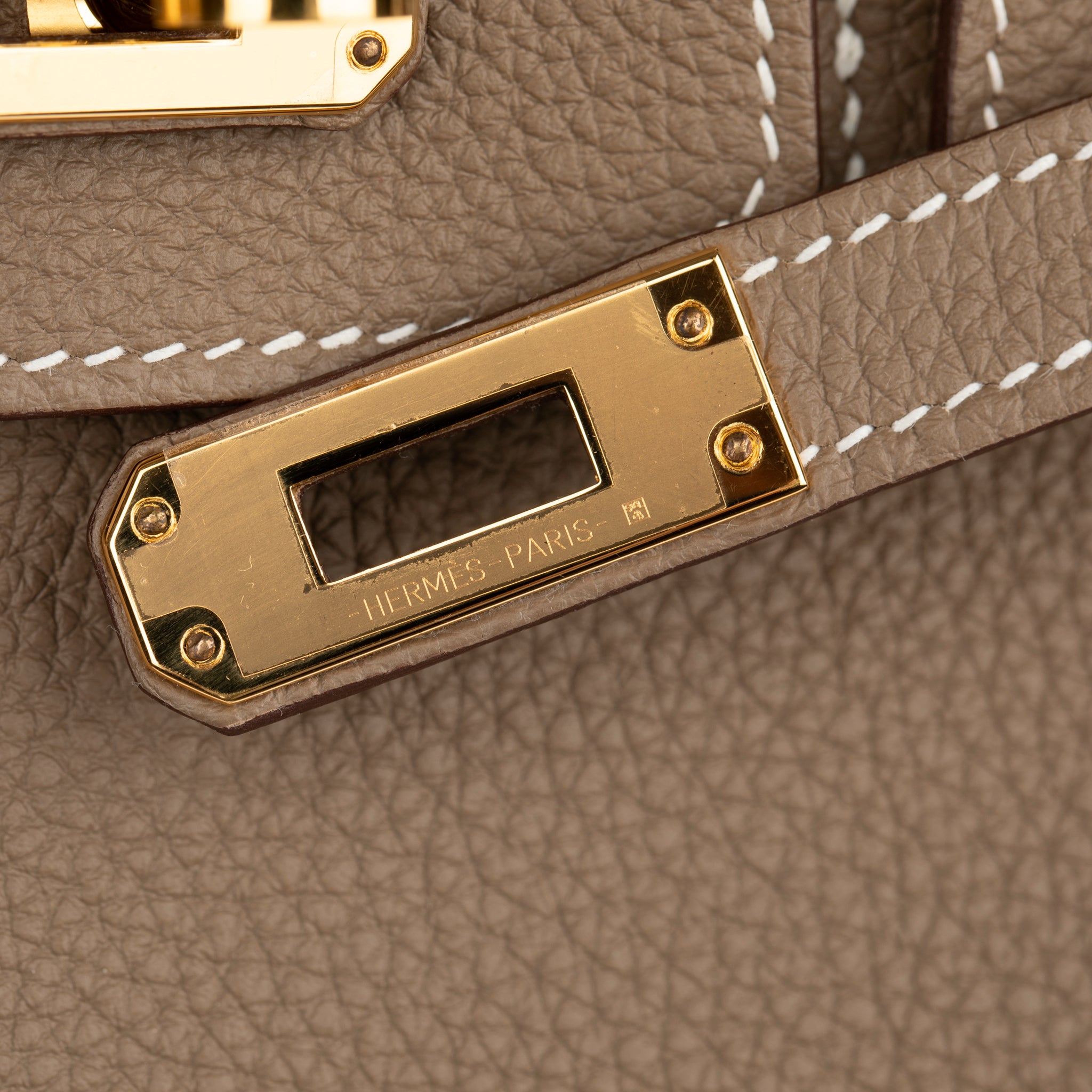 Hermes Birkin 25cm Etoupe Togo Leather Gold Hardware