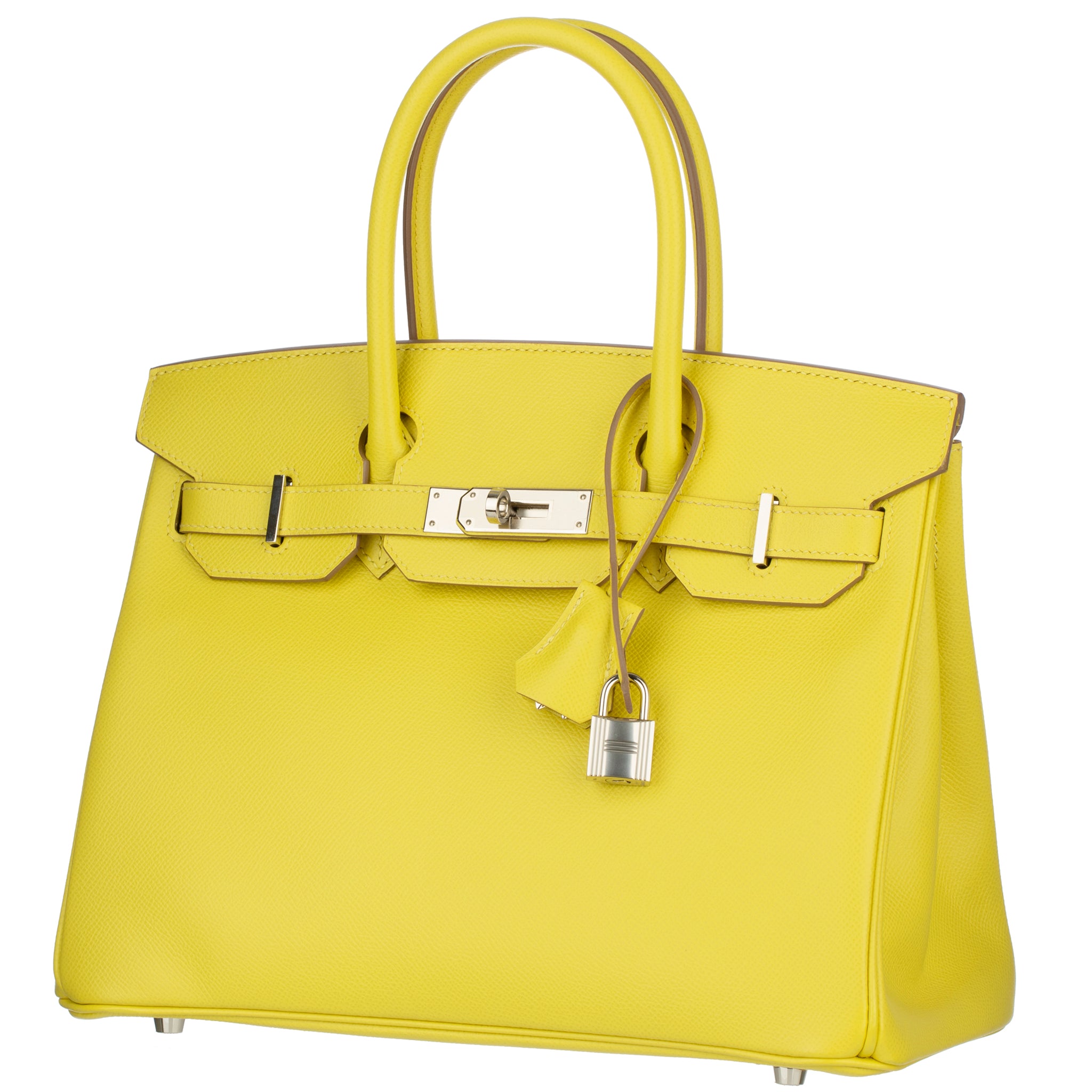 Hermes Birkin 30cm Lime Epsom Leather Palladium Hardware