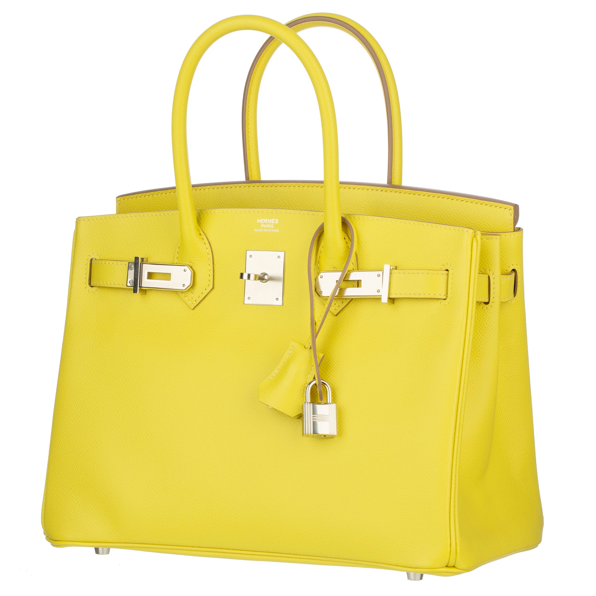 Hermes Birkin 30cm Lime Epsom Leather Palladium Hardware