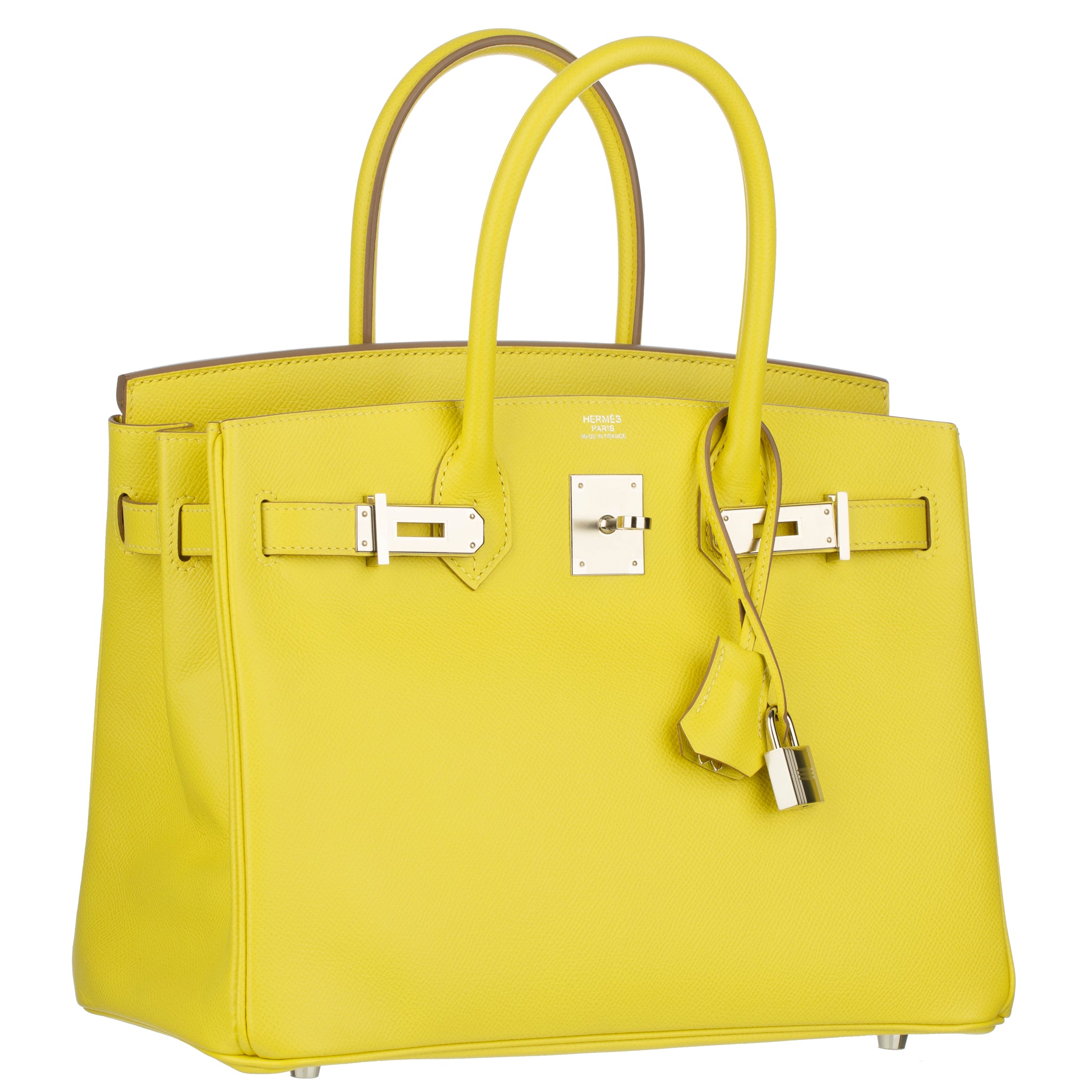 Hermes Birkin 30cm Lime Epsom Leather Palladium Hardware