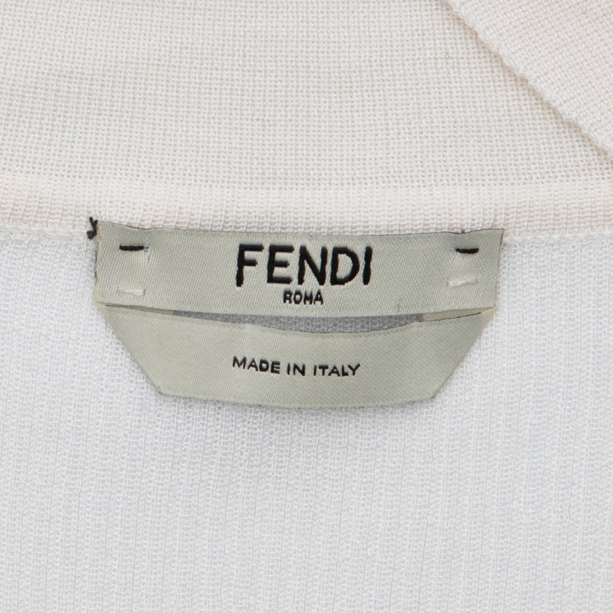 Fendi White Knit Long Sleeve Top 36 IT