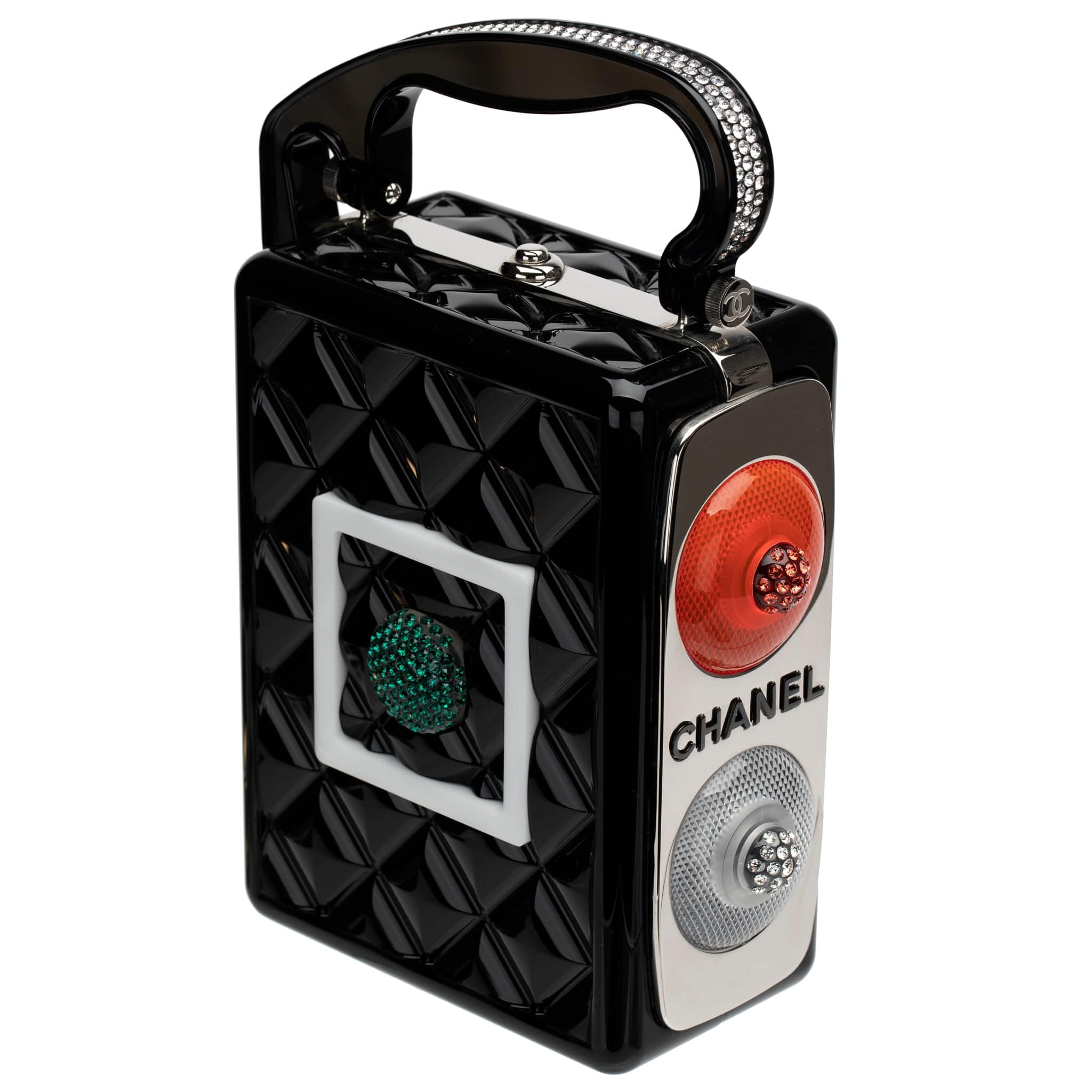 CHANEL MINAUDIÈRE LIMITED EDITION PLEXIGLASS TRAFFIC SILVER-TONE HARDWARE - On Repeat