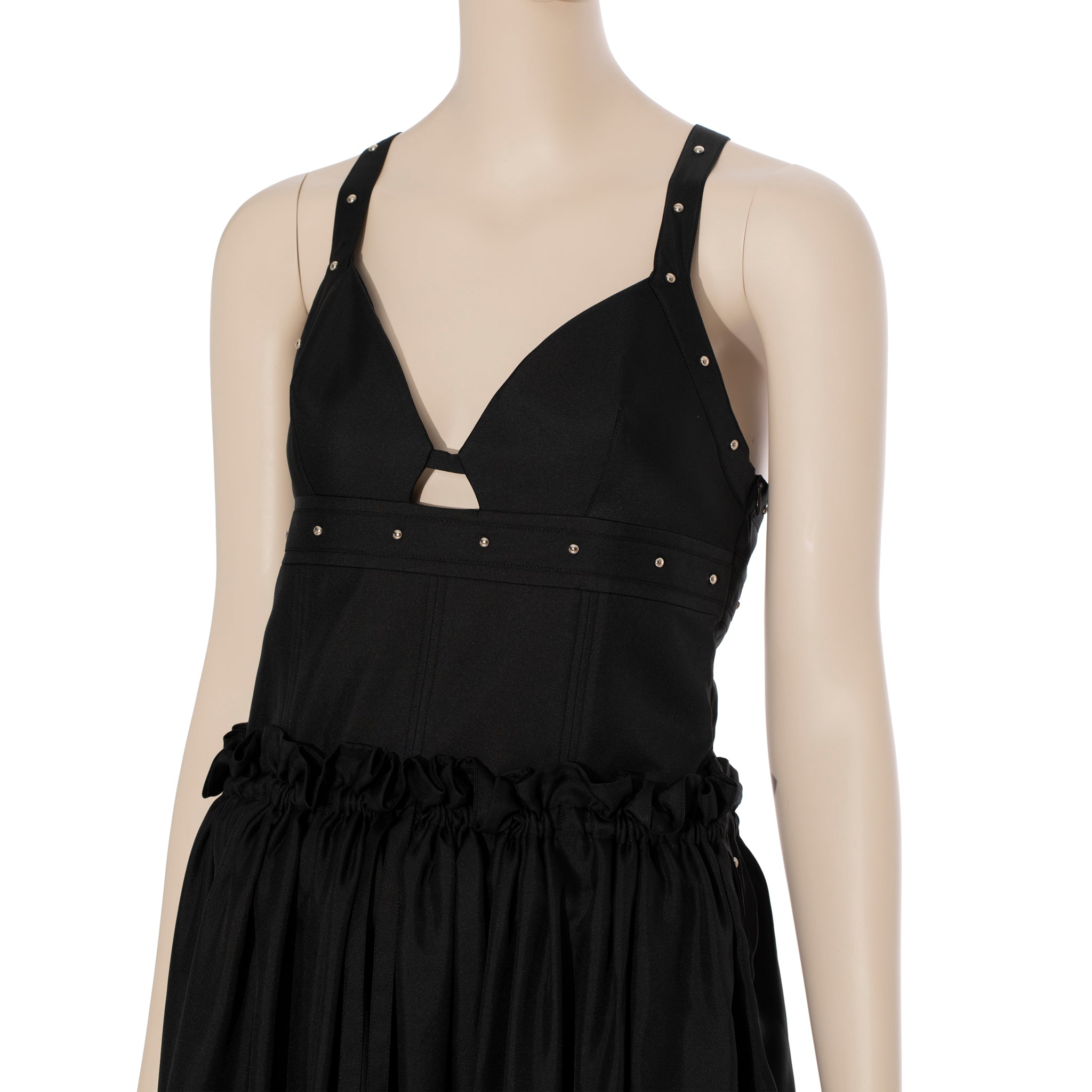 Hermes Bustier Dress Black Silk