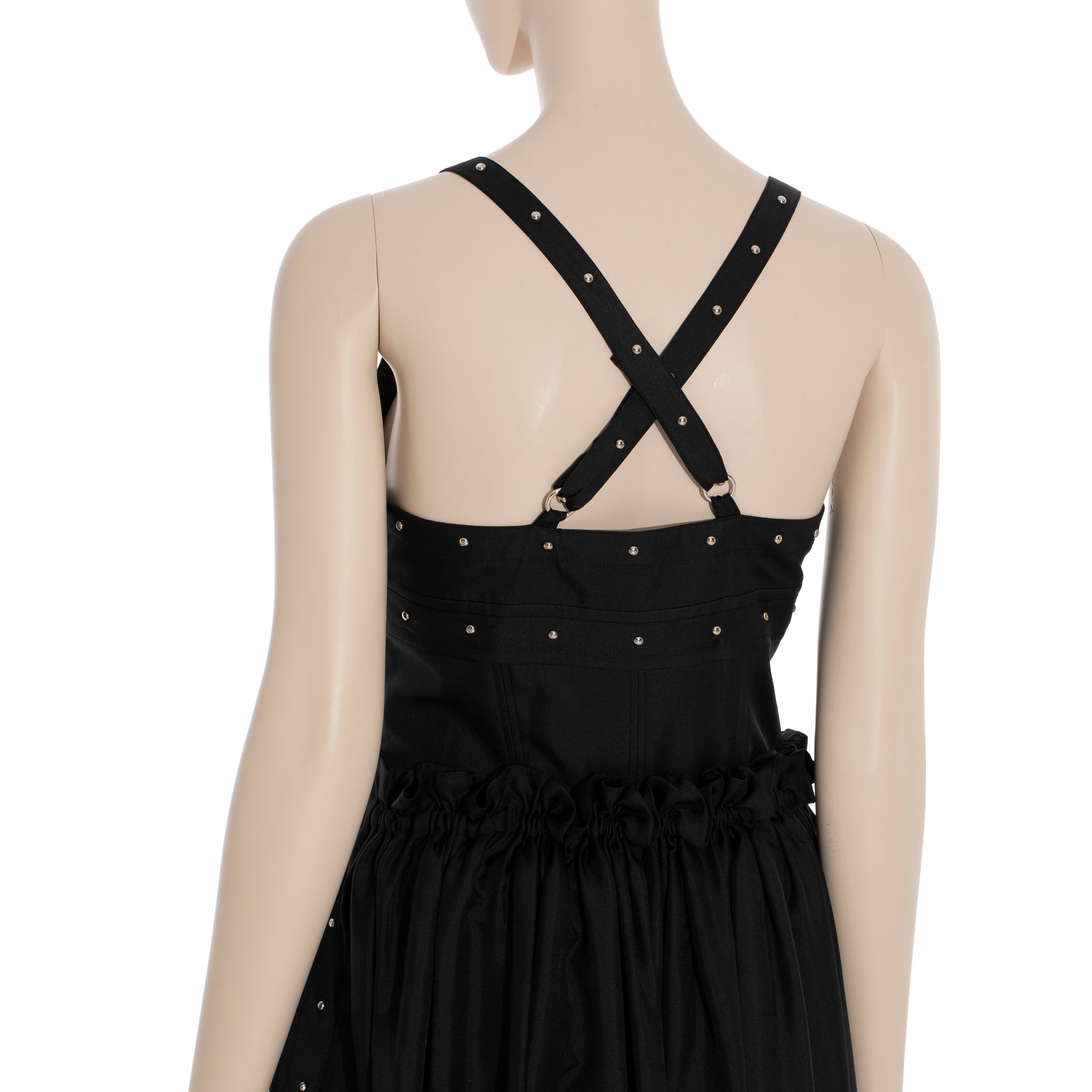 Hermes Bustier Dress Black Silk