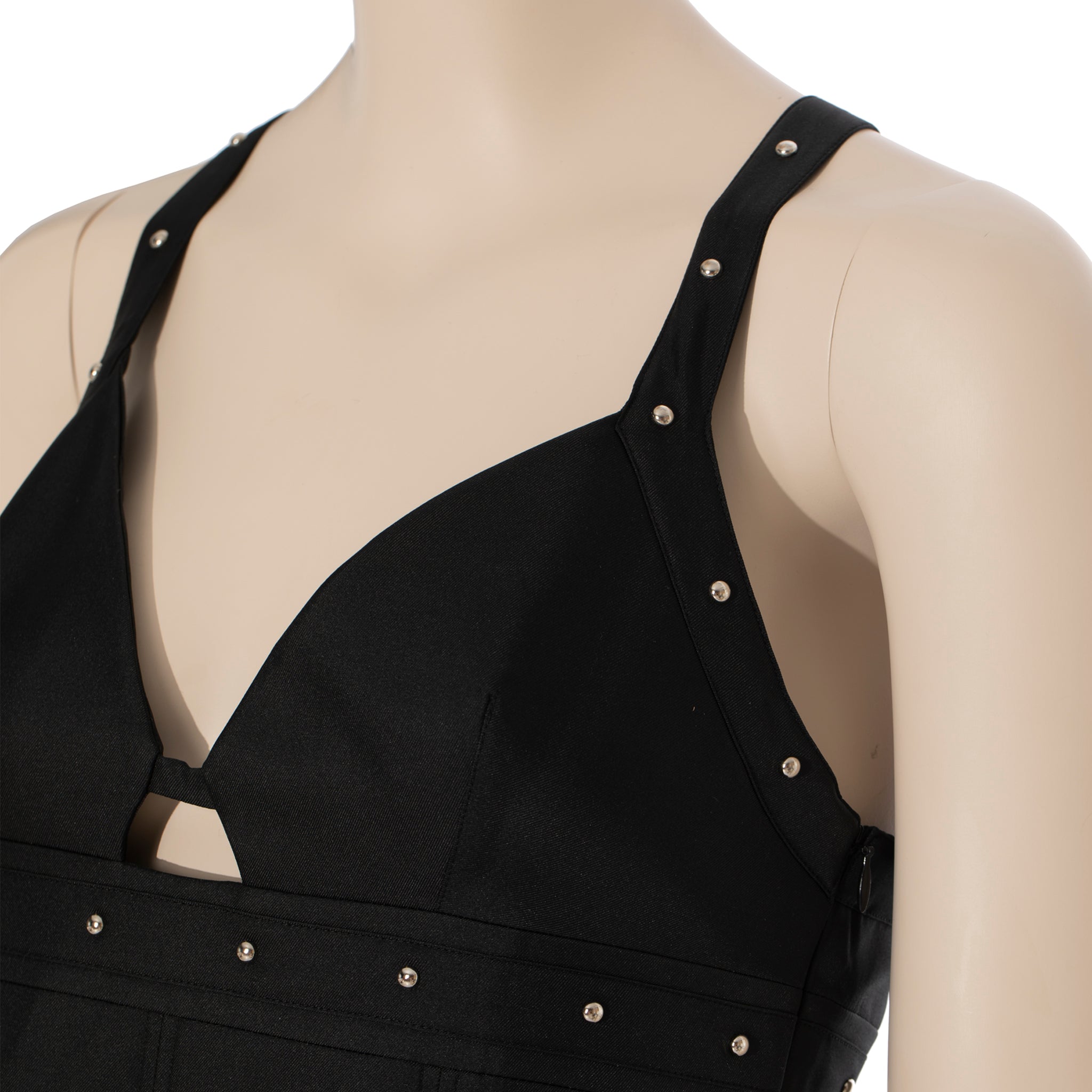 Hermes Bustier Dress Black Silk