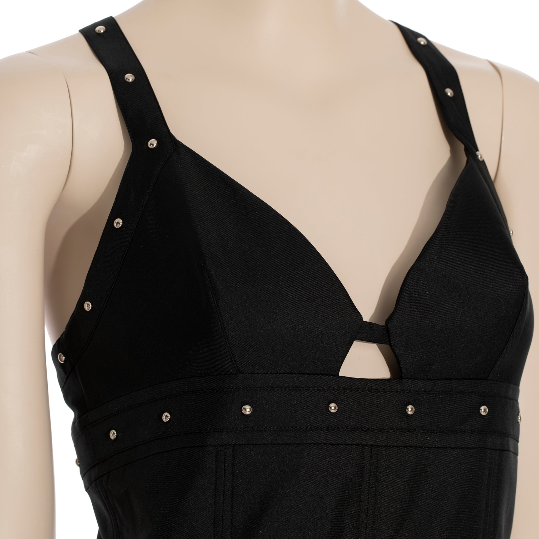 Hermes Bustier Dress Black Silk