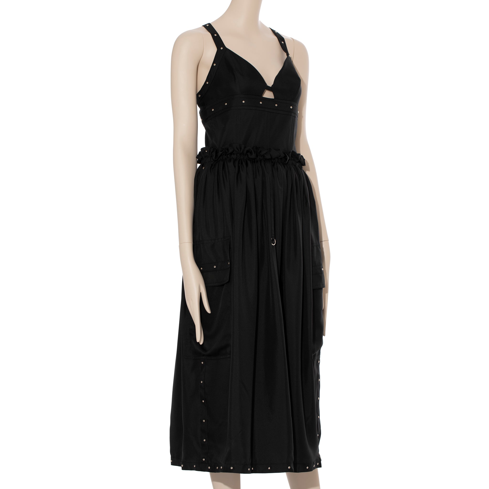 Hermes Bustier Dress Black Silk