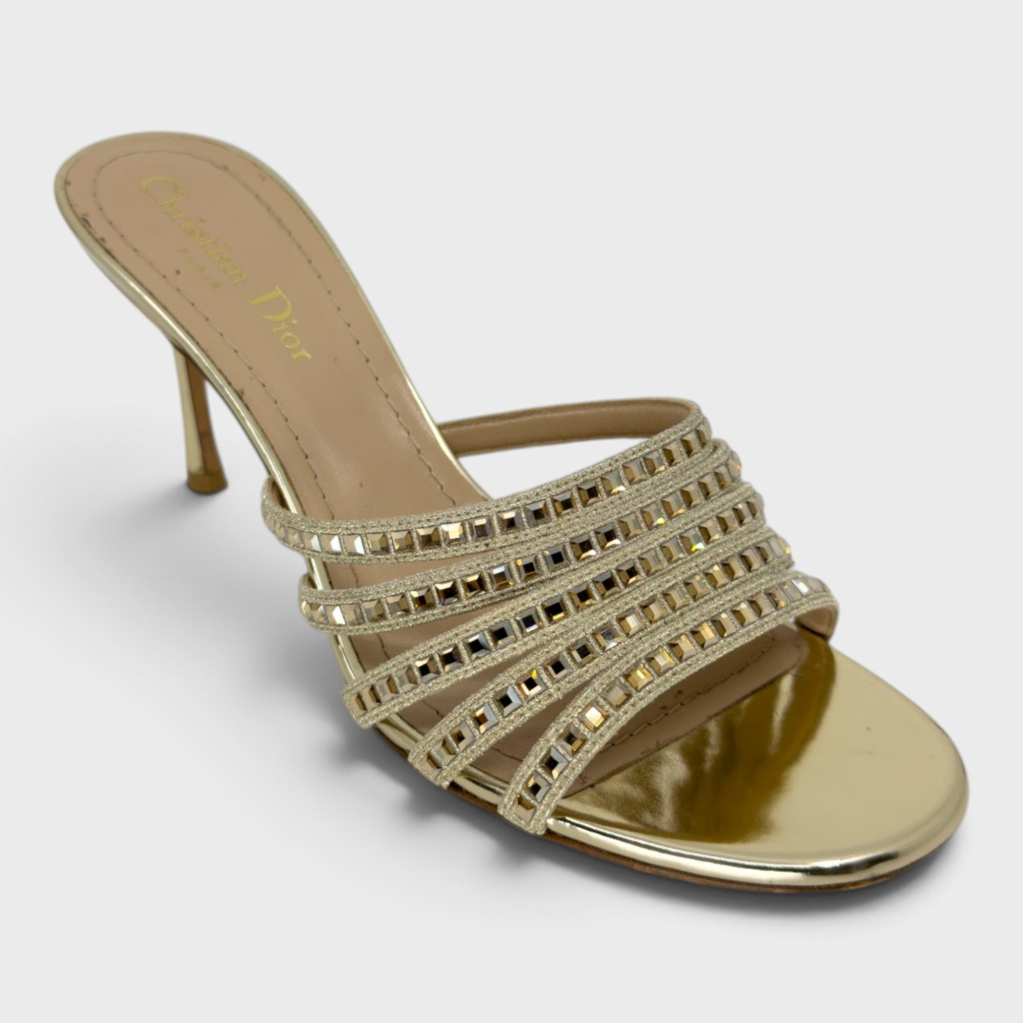 Christian Dior Gem Heels | Size 37.5