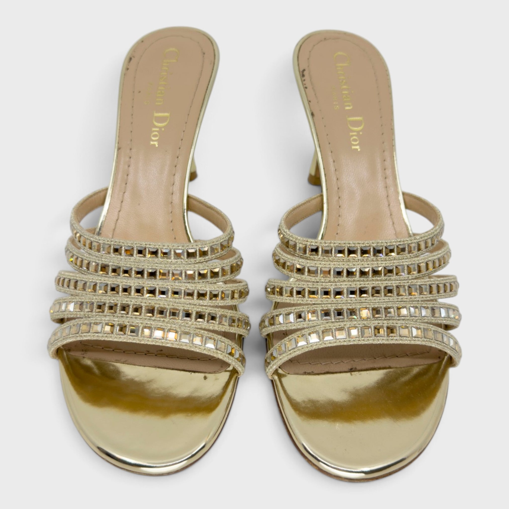 Christian Dior Gem Heels | Size 37.5