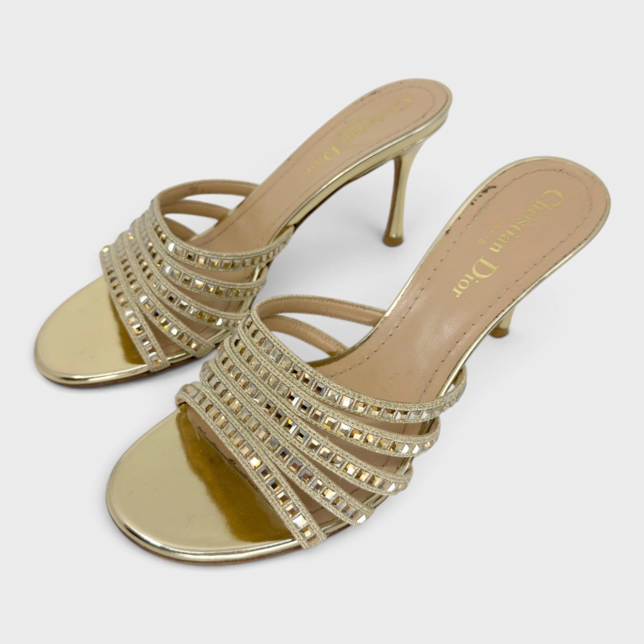 Christian Dior Gem Heels | Size 37.5