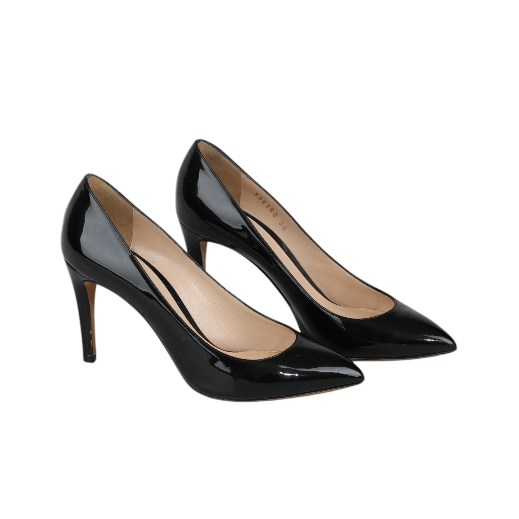 Armani Black Patent Leather Heels 36 IT