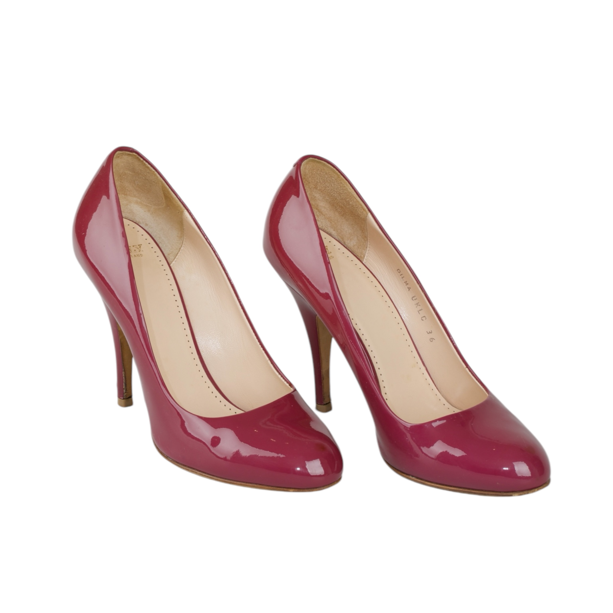 Bally Burgundy Patent Leather Heels 36 EU