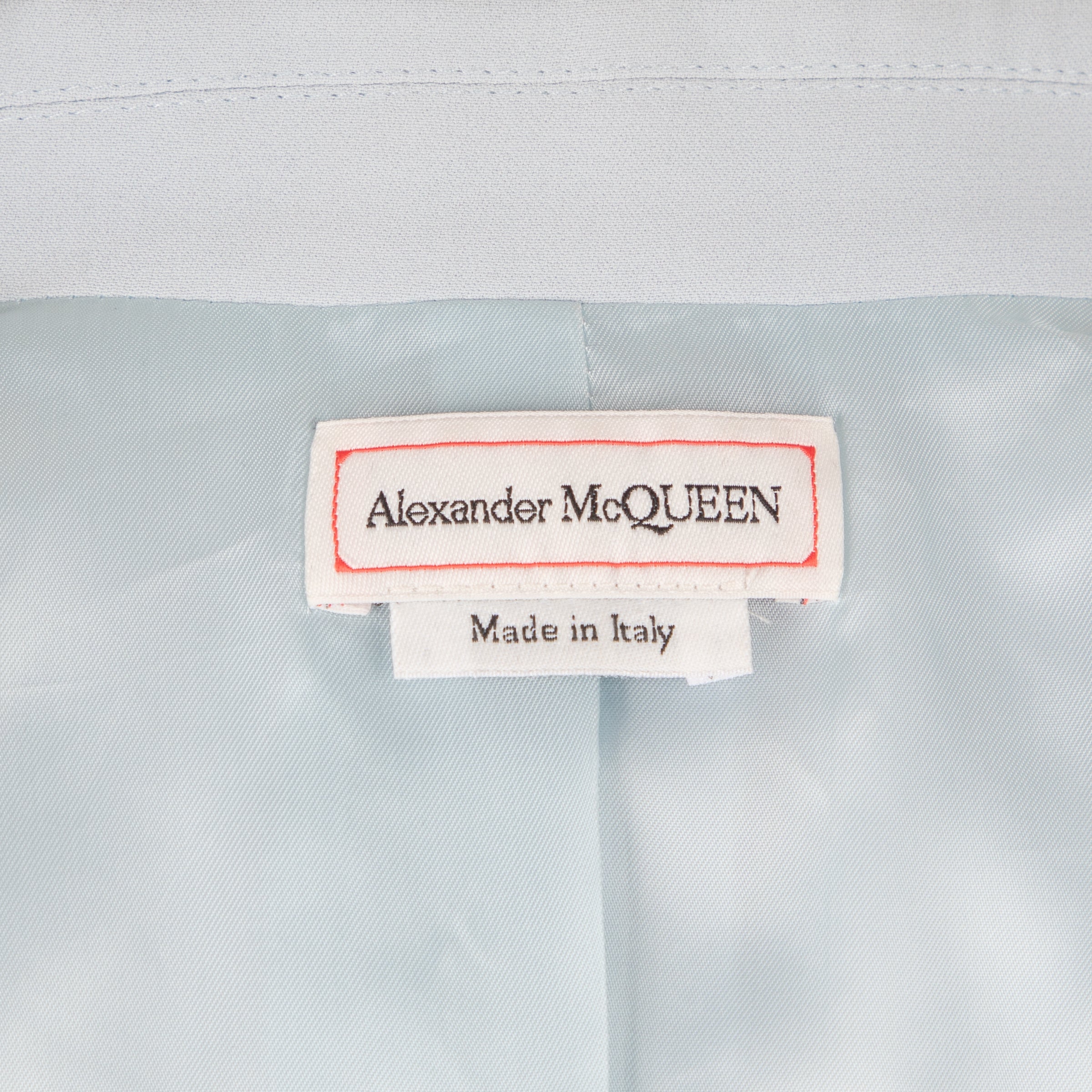 Alexander McQueen Pale Blue Single-Button Blazer | Size 40