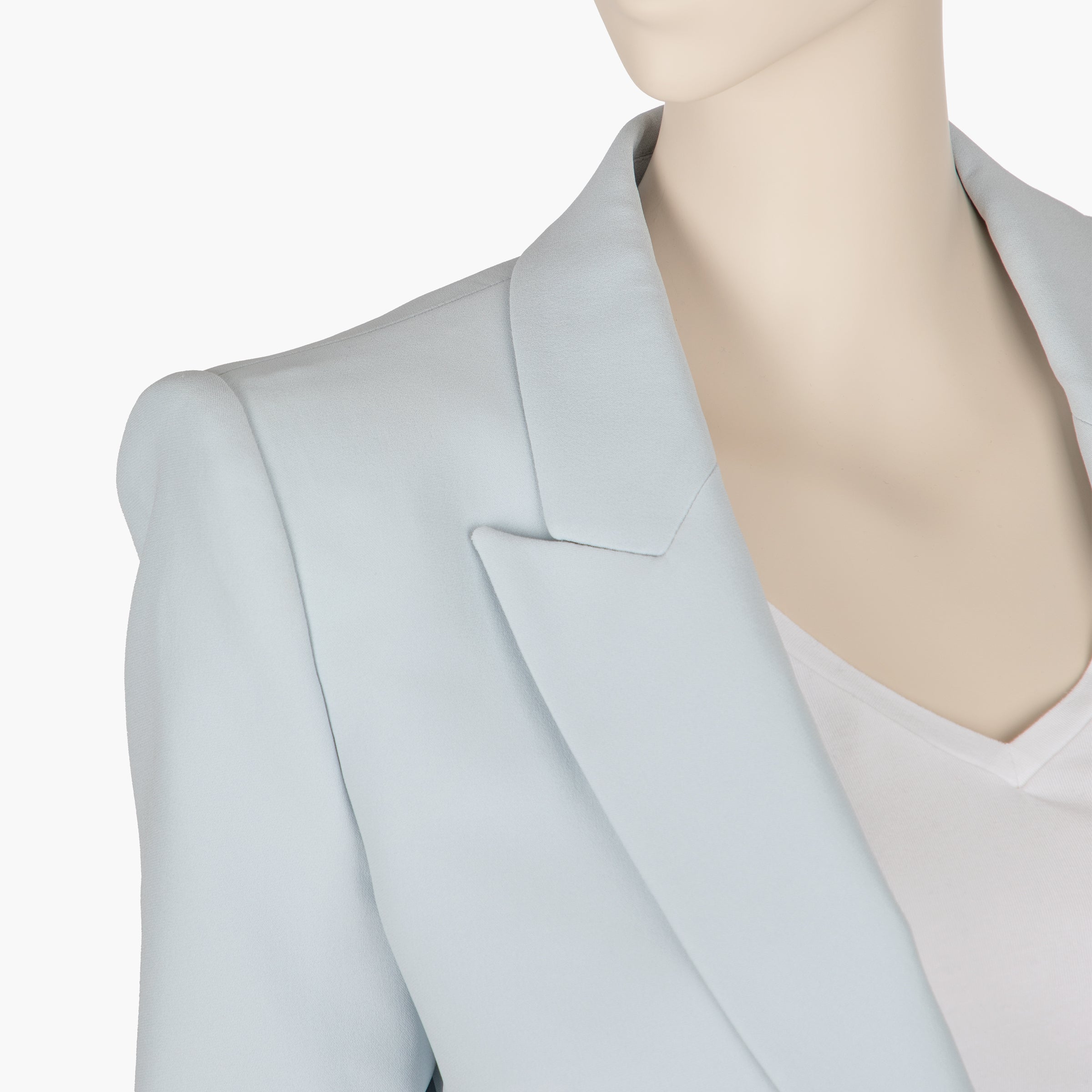 Alexander McQueen Pale Blue Single-Button Blazer | Size 40