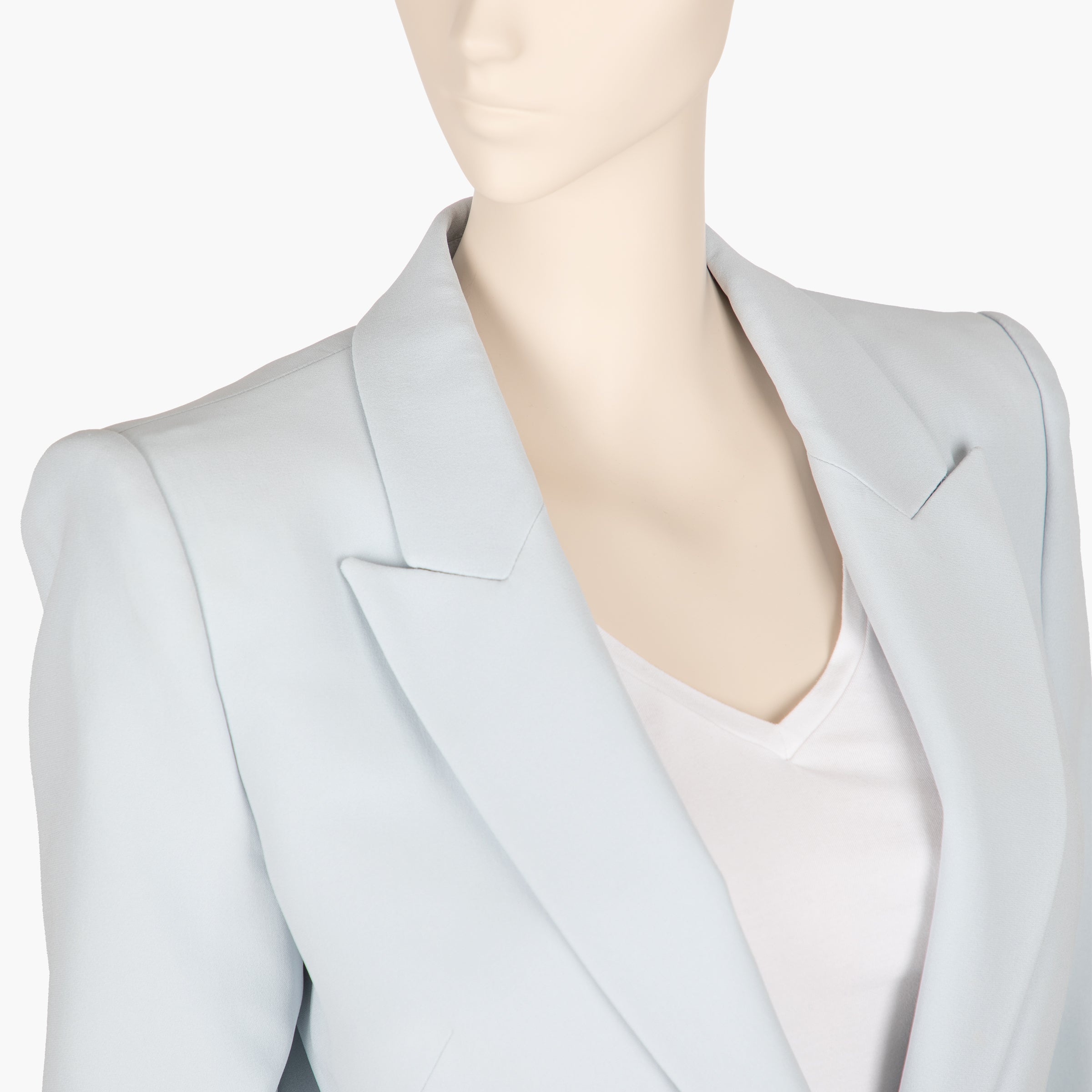Alexander McQueen Pale Blue Single-Button Blazer | Size 40
