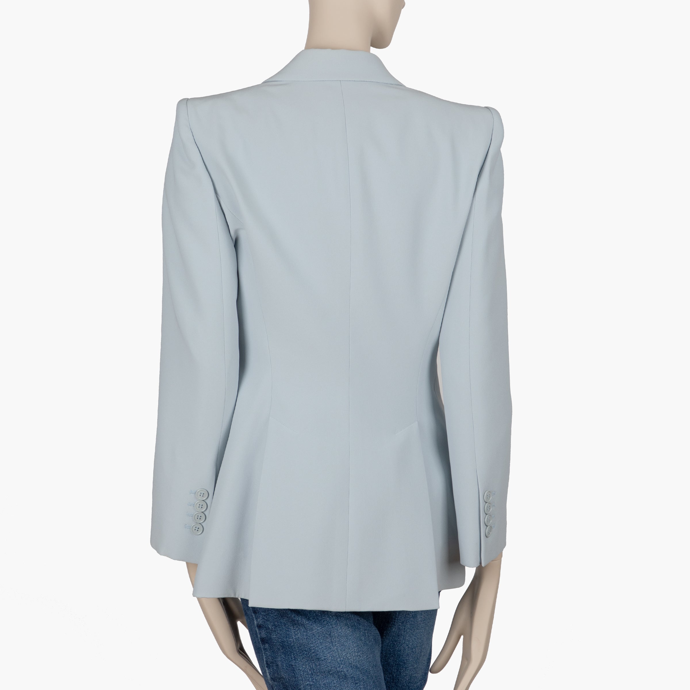 Alexander McQueen Pale Blue Single-Button Blazer | Size 40
