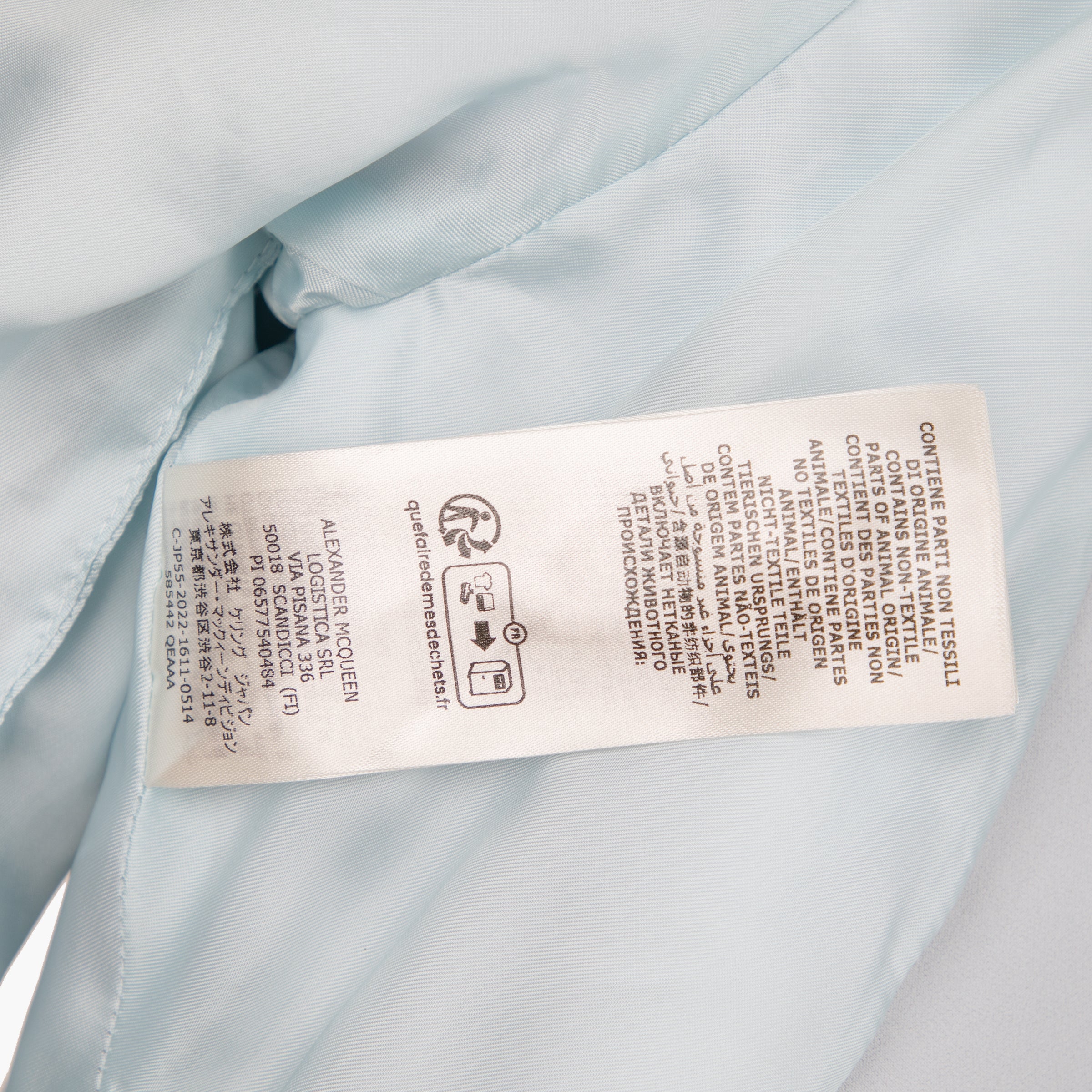 Alexander McQueen Pale Blue Single-Button Blazer | Size 40