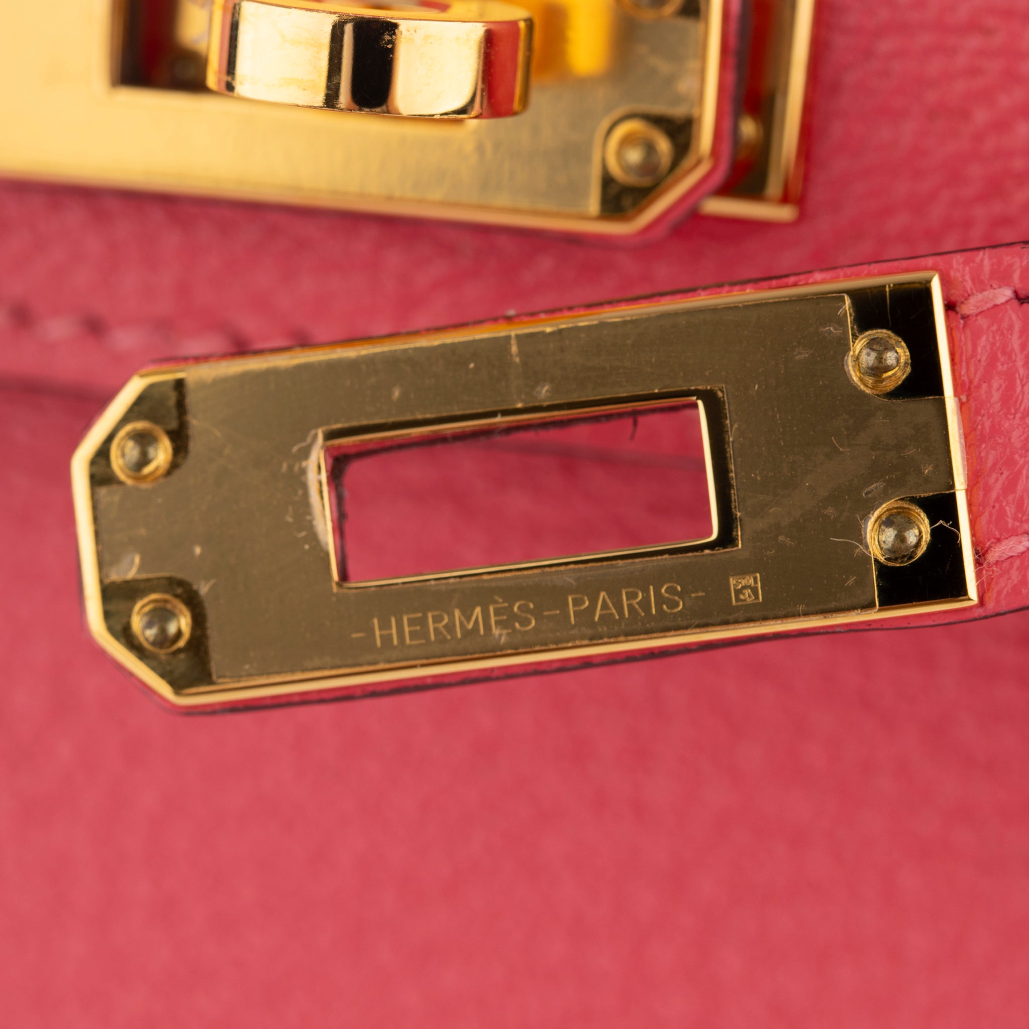 Hermes Mini Kelly II Rose Lipstick Chevre Leather Gold Hardware