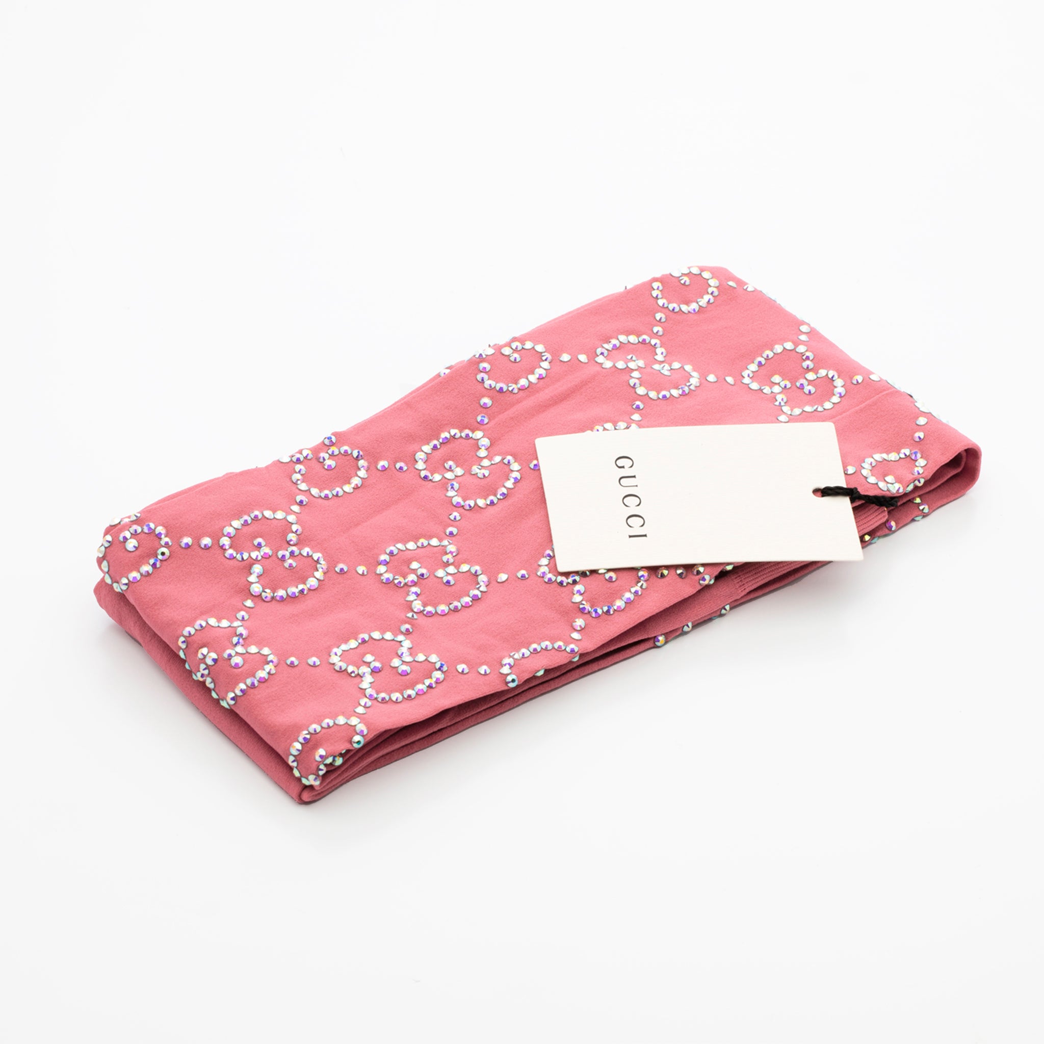 Gucci GG Crystal Pattern Tights Pink Medium