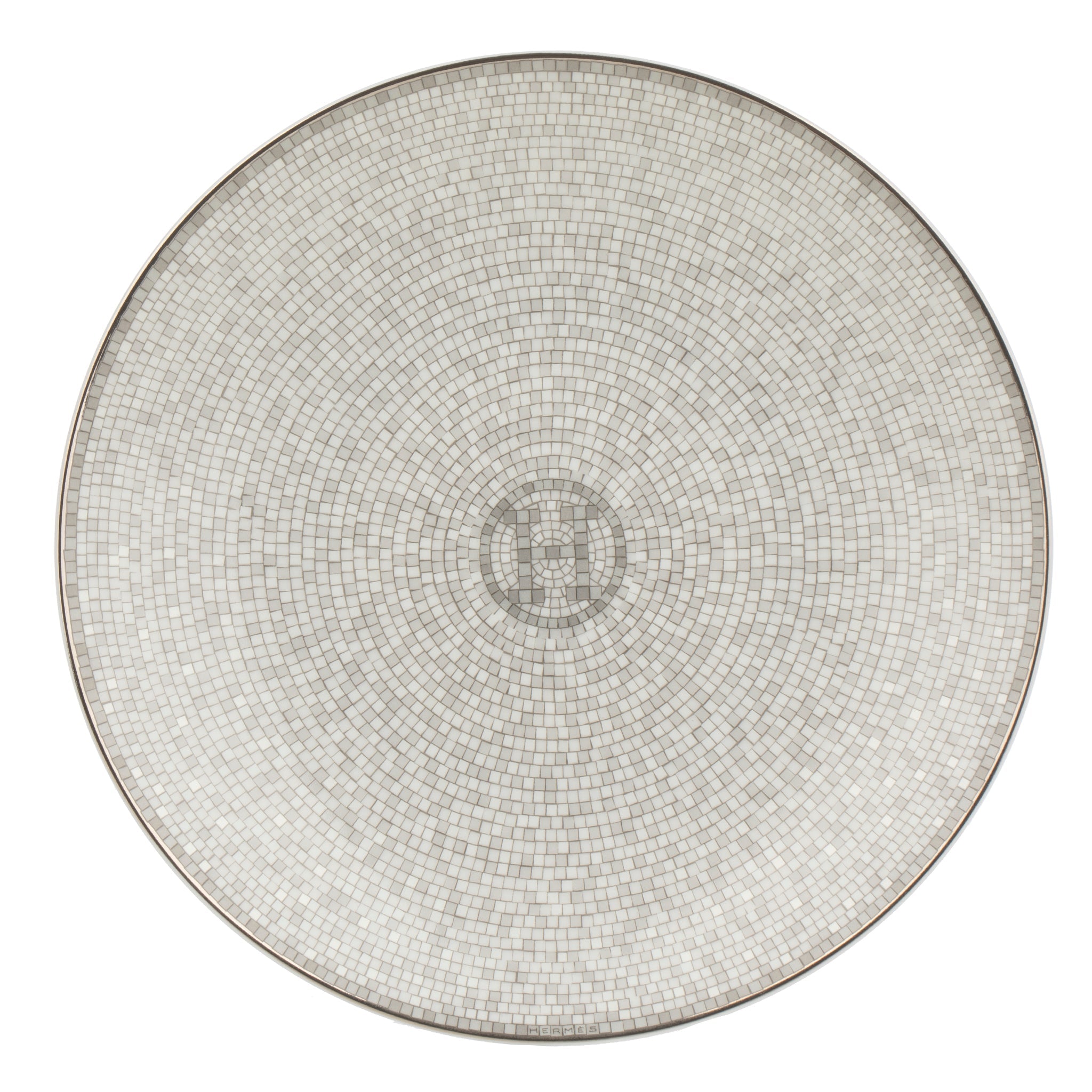Hermes Mosaique au 24 Platinum Dessert Plate