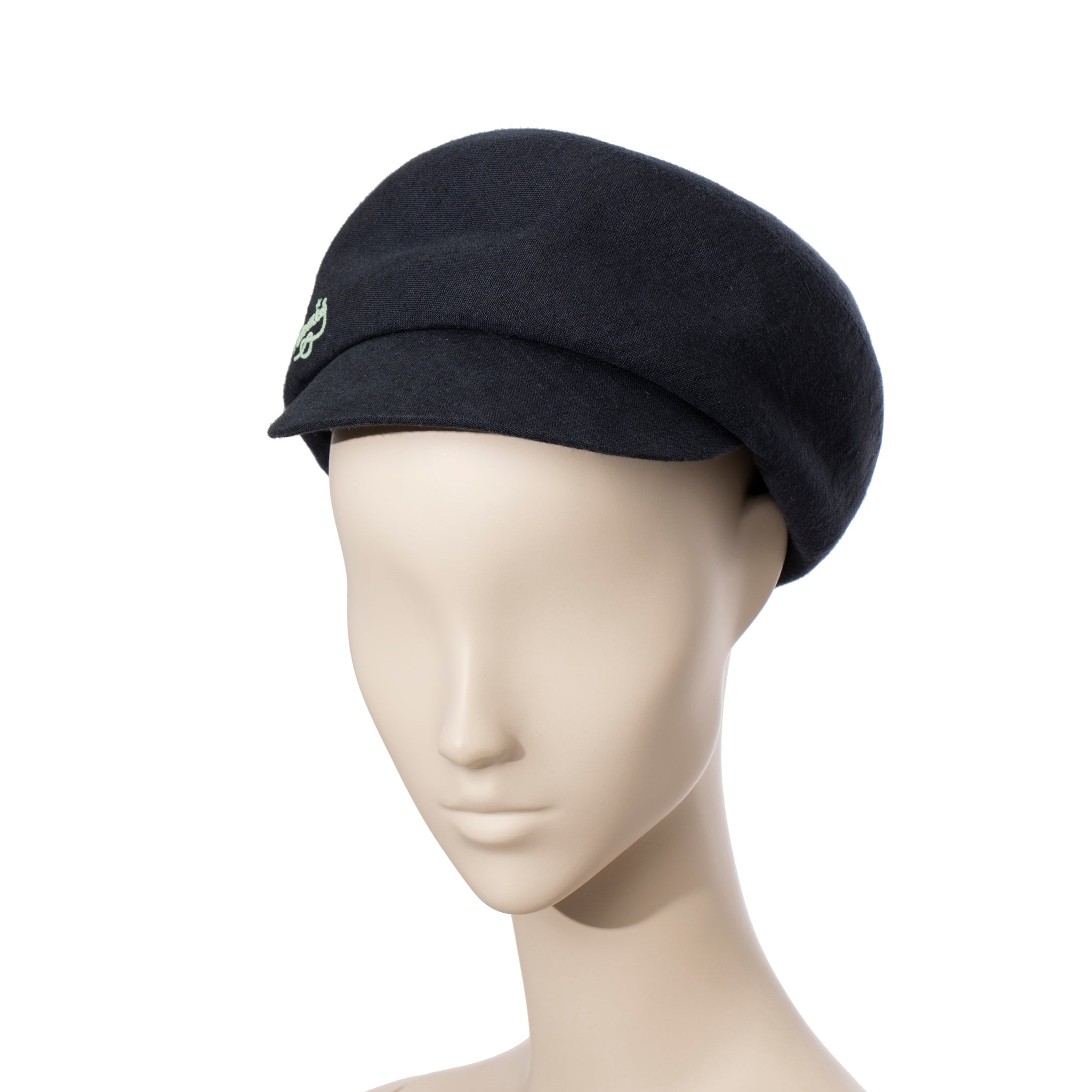 Hermes Beret Cap Blue Linen