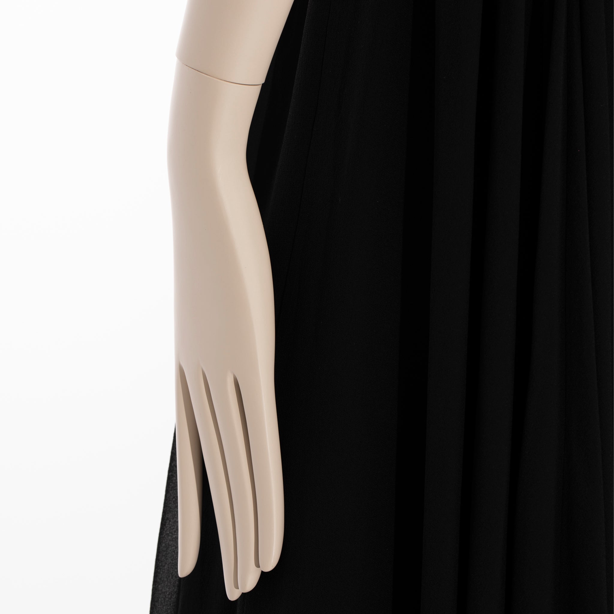 Saint Laurent Black Evening Gown With Crystal Details 38 FR