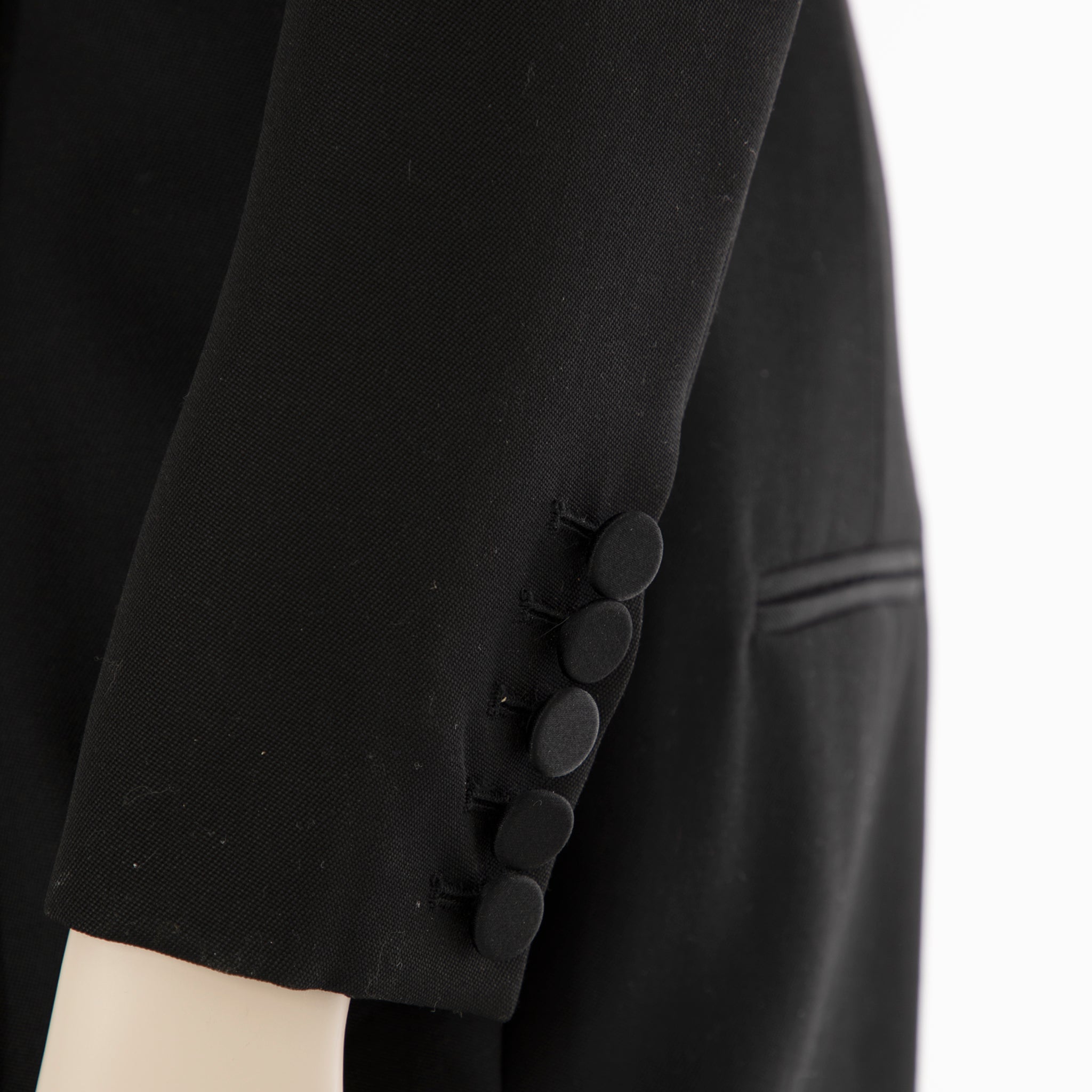 Saint Laurent Black Tuxedo Jumpsuit With Crystals 38 FR