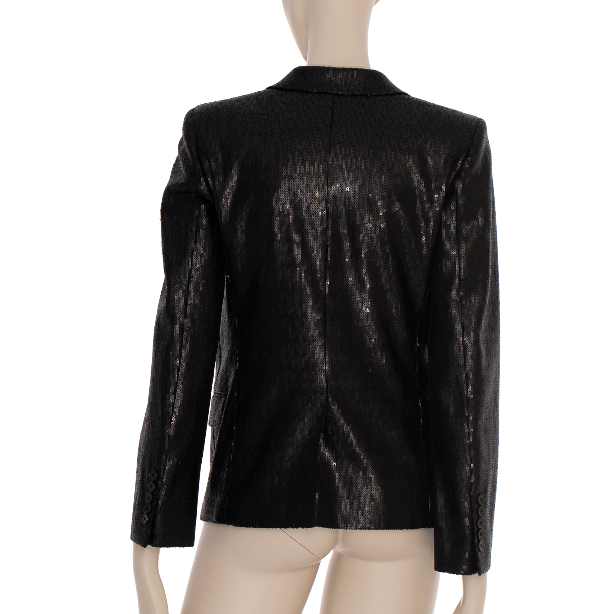 Yves Saint Laurent Evening Jacket Black Sequin 34 FR