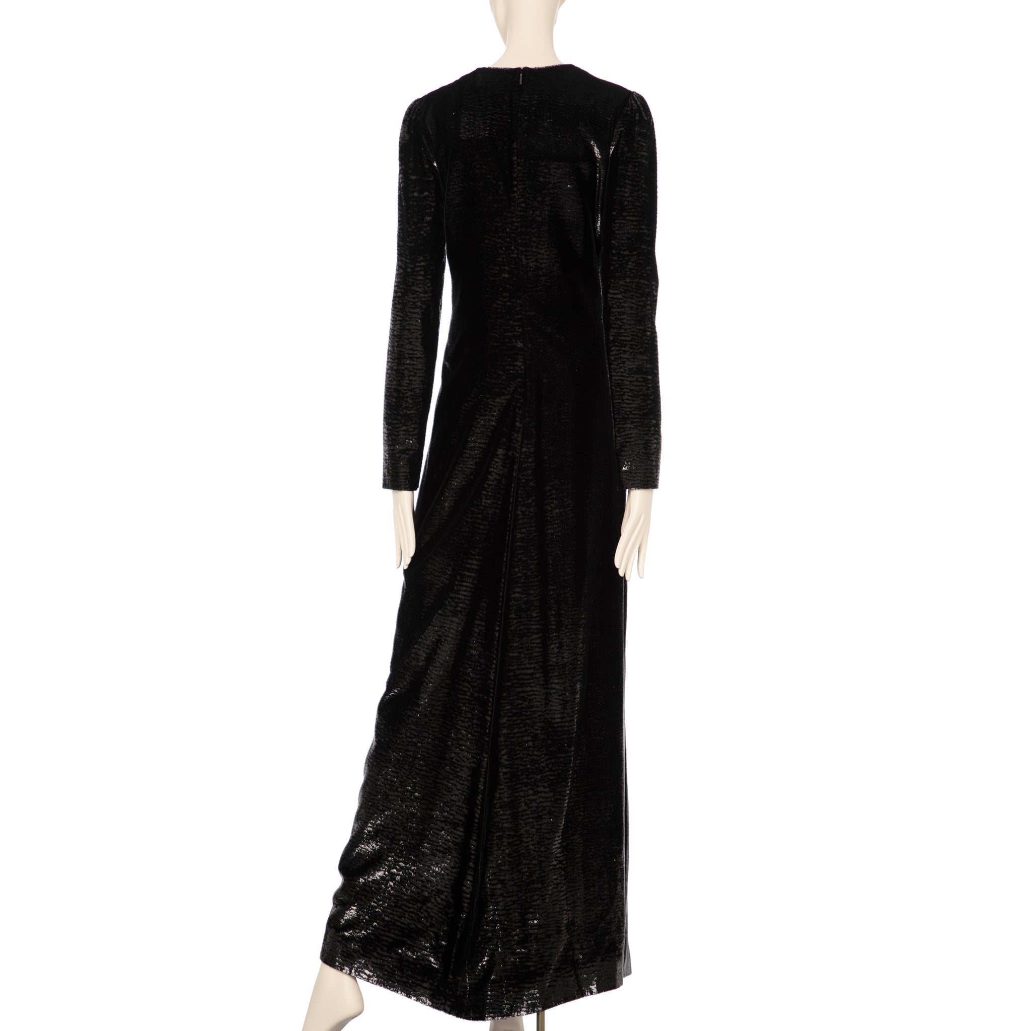 Saint Laurent Ankle Length Black Dress 36 FR