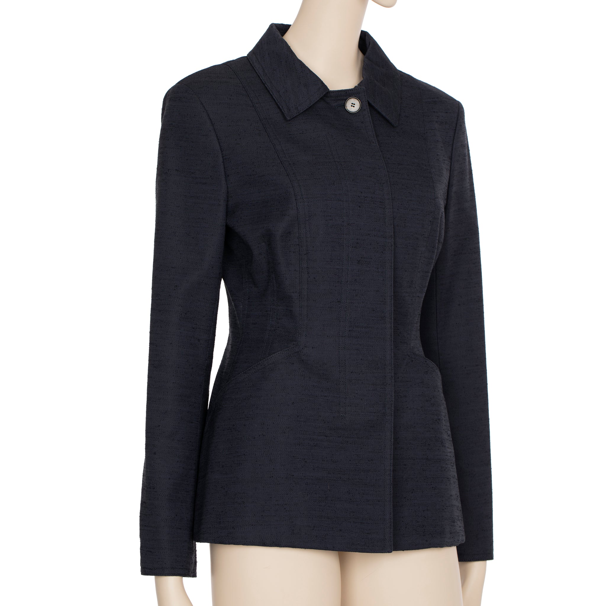 Christian Dior Womens Navy Denim Bar Jacket 36 FR