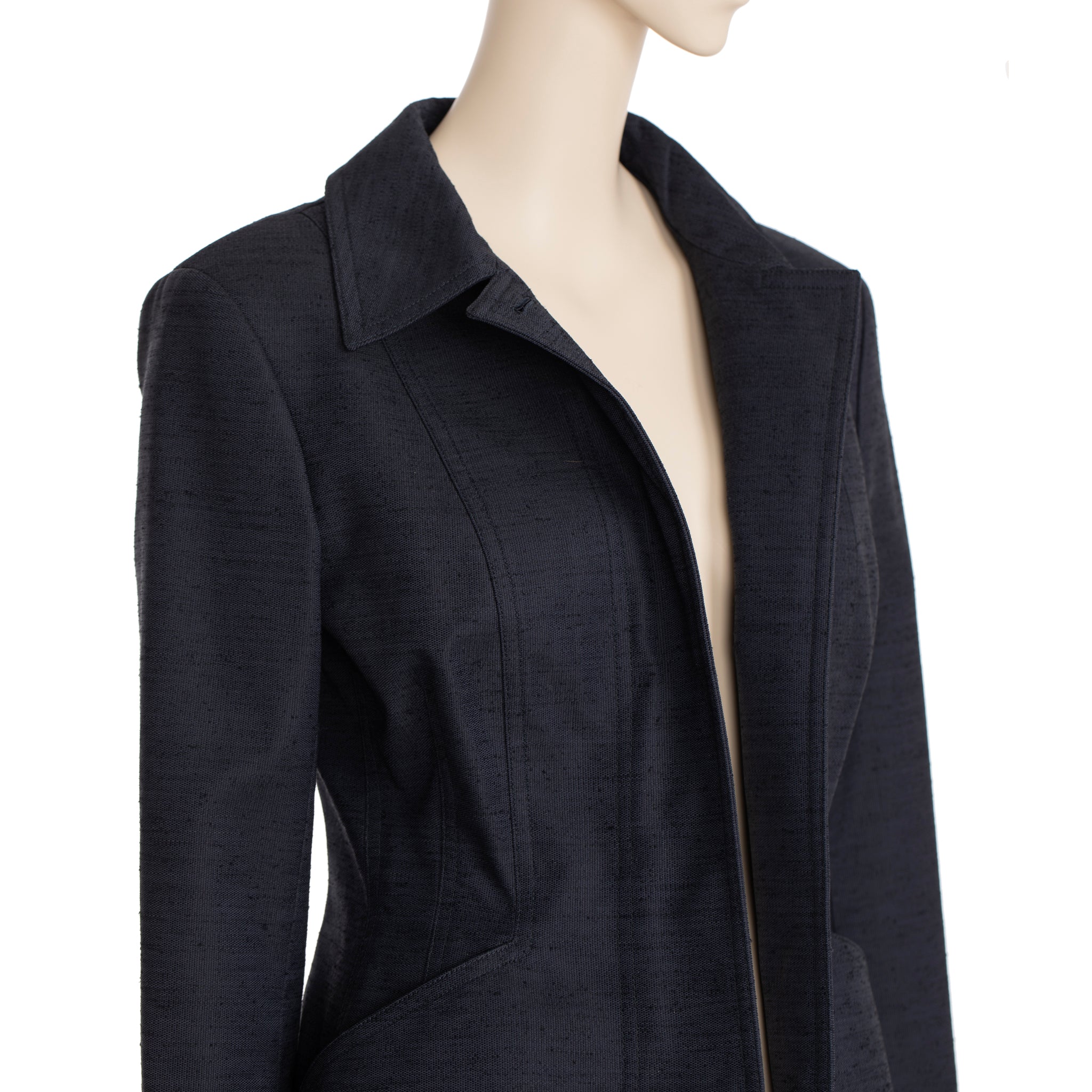 Christian Dior Womens Navy Denim Bar Jacket 36 FR