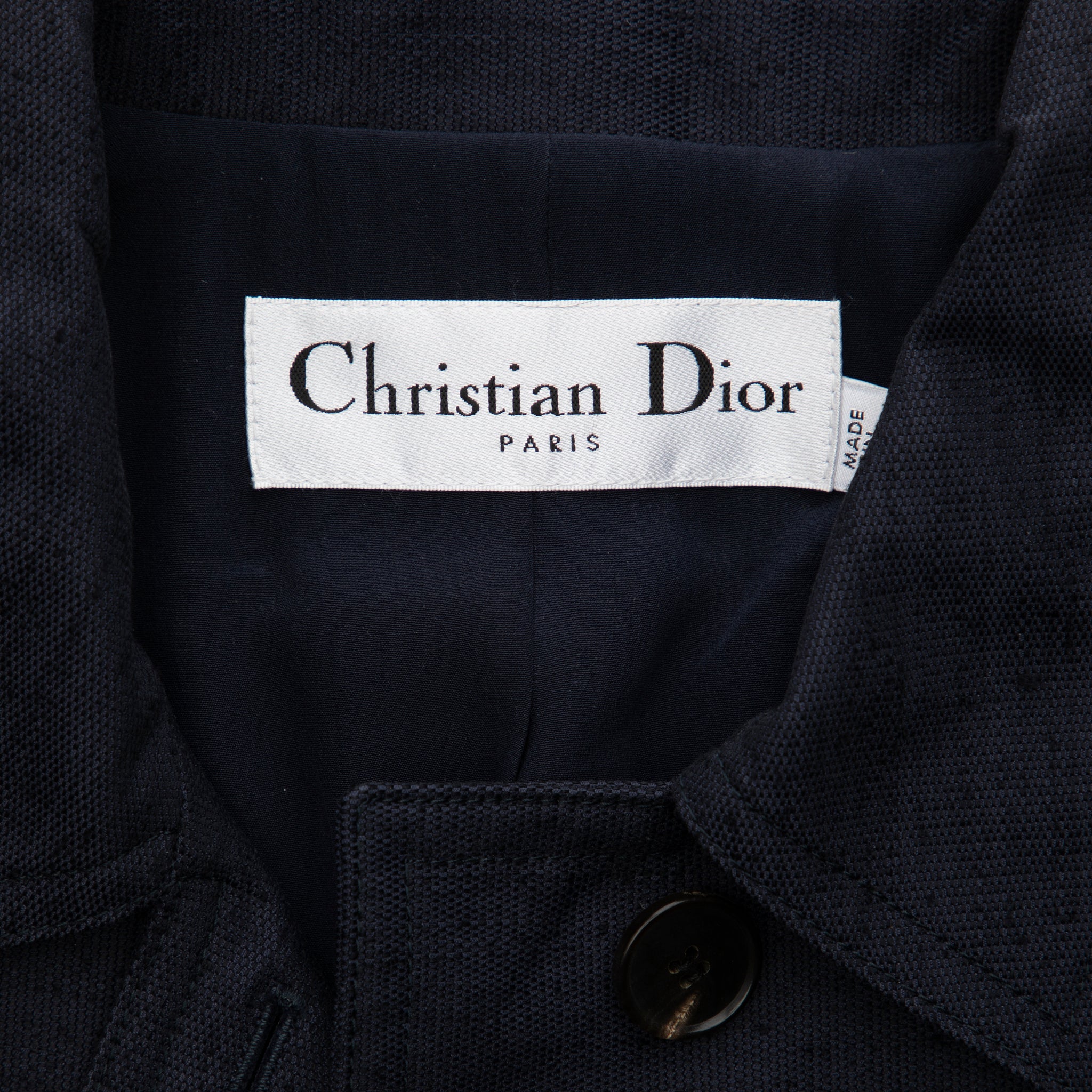 Christian Dior Womens Navy Denim Bar Jacket 36 FR