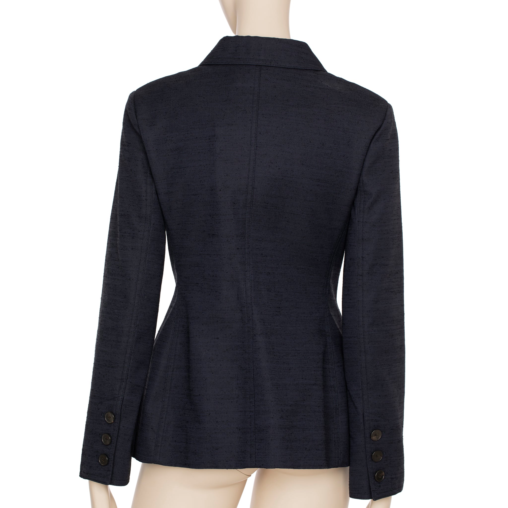 Christian Dior Womens Navy Denim Bar Jacket 36 FR