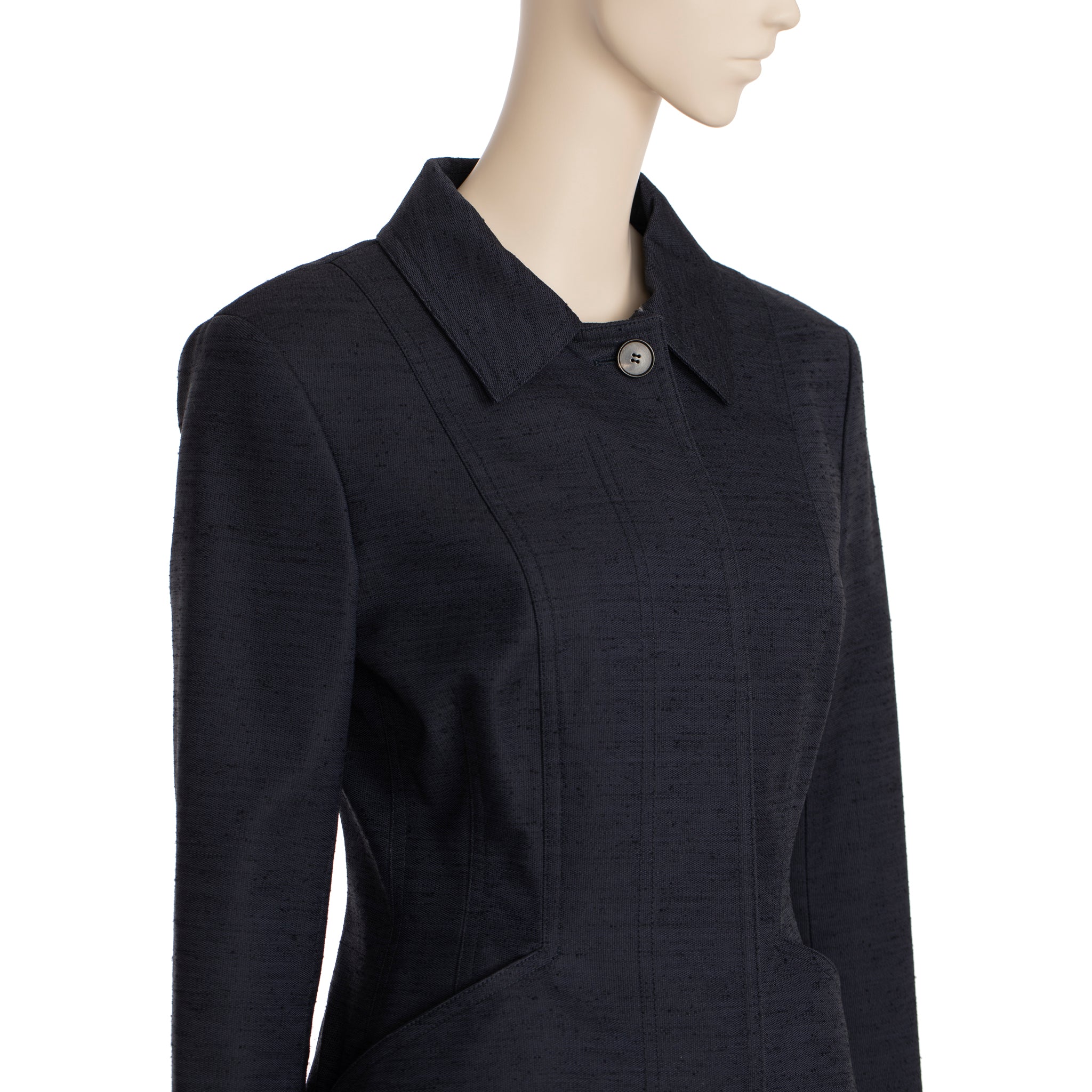 Christian Dior Womens Navy Denim Bar Jacket 36 FR