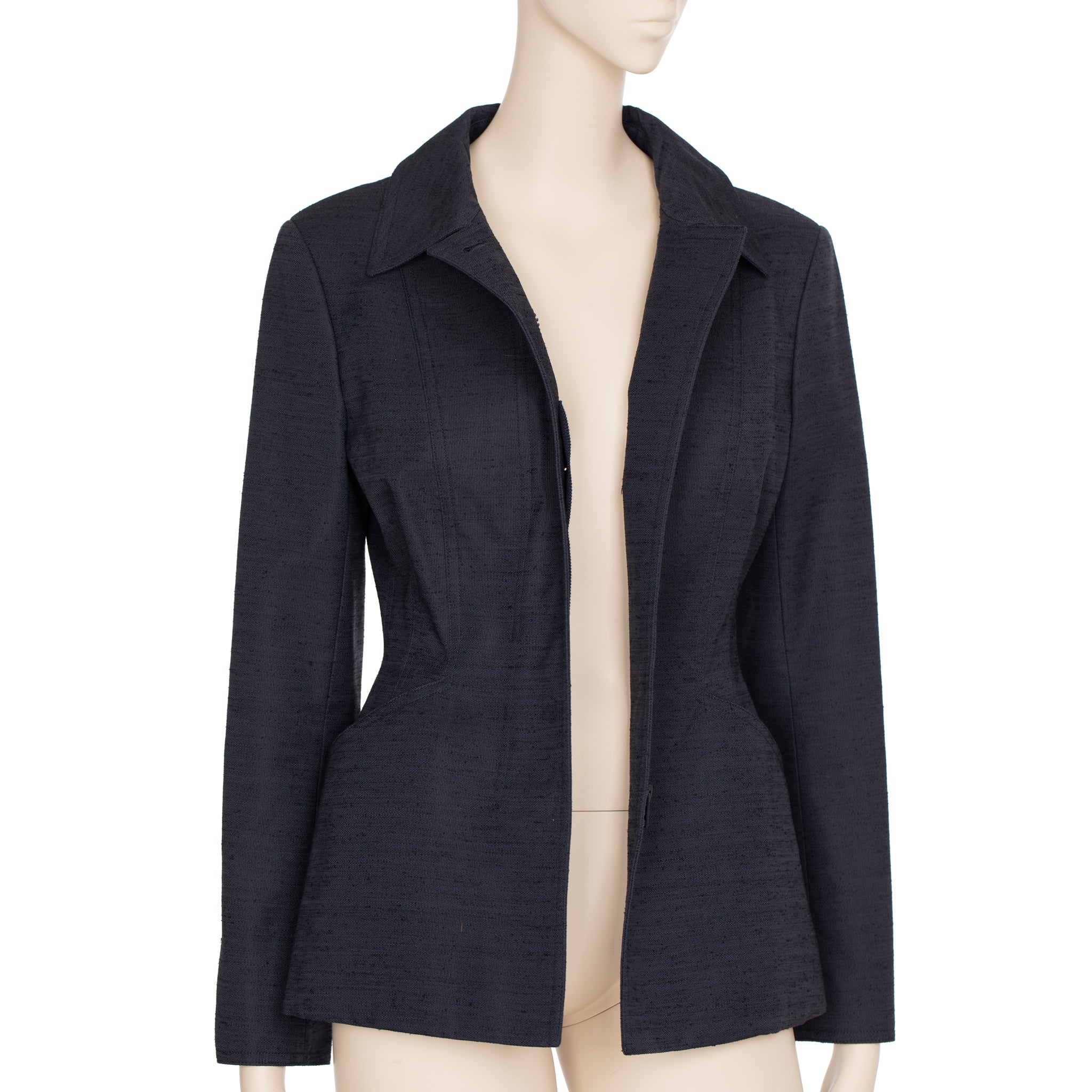 Christian Dior Womens Navy Denim Bar Jacket 36 FR