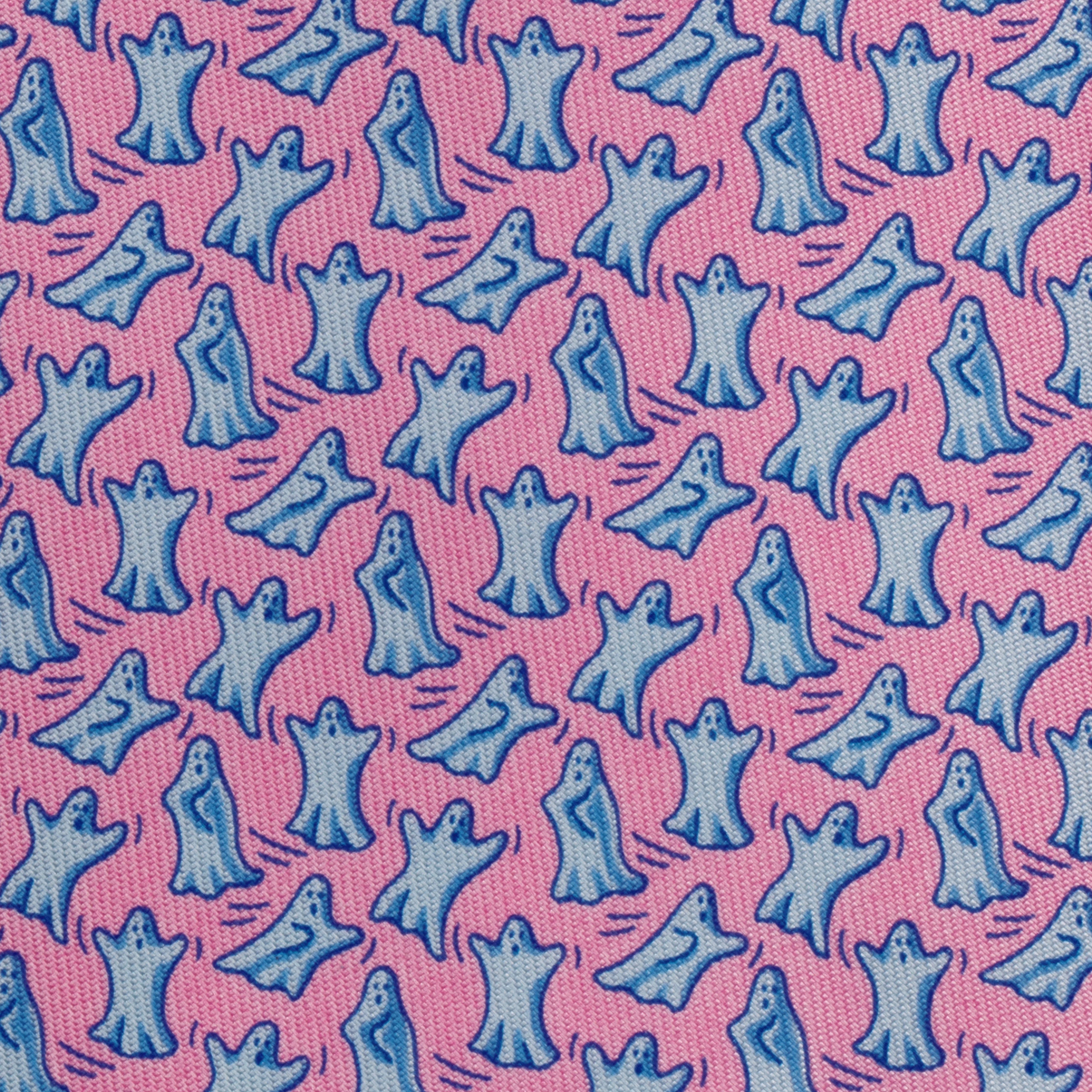 Hermes Mens Pink Ghost Print Silk Tie