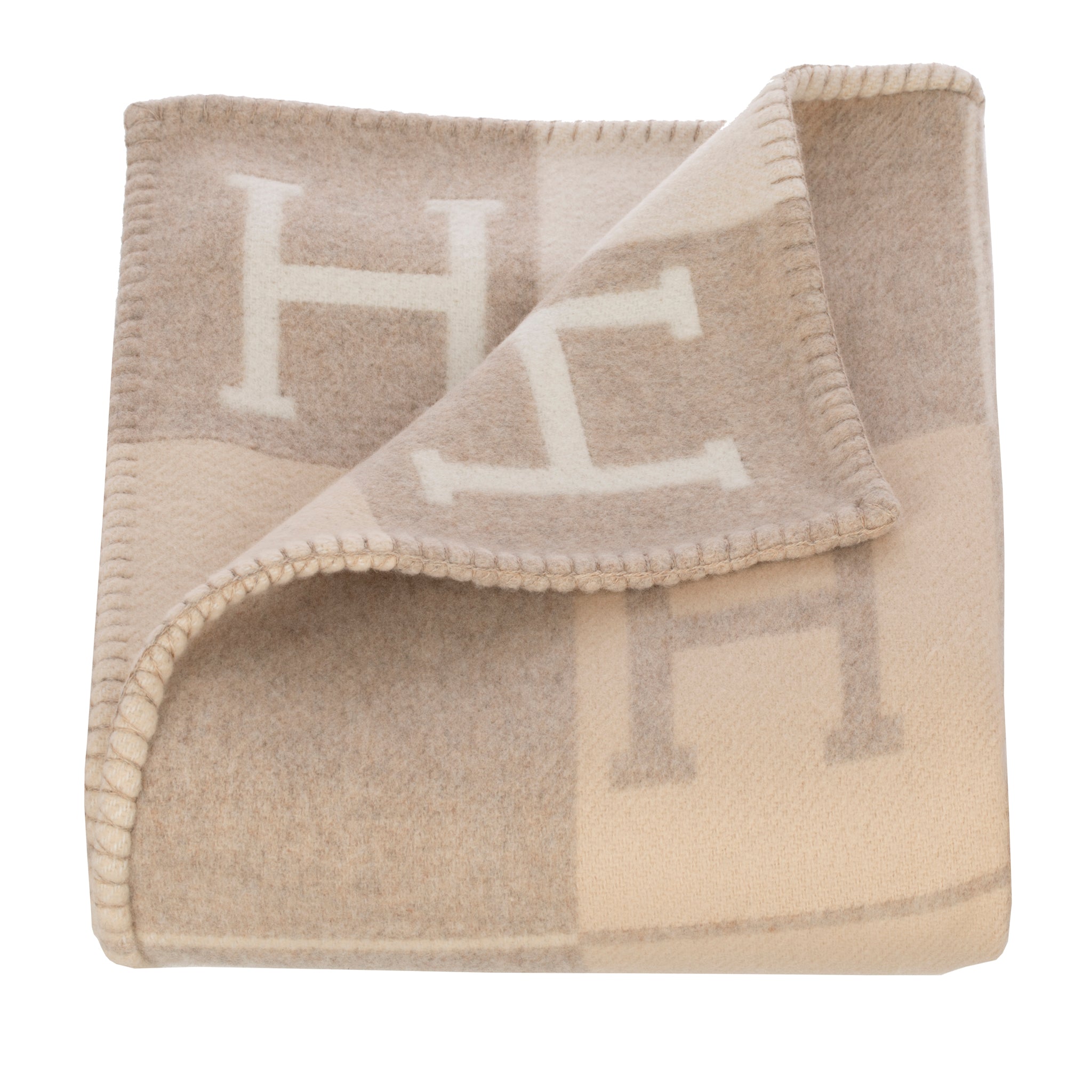 Hermes Avalon III Blanket Coco Camomille Wool & Cashmere