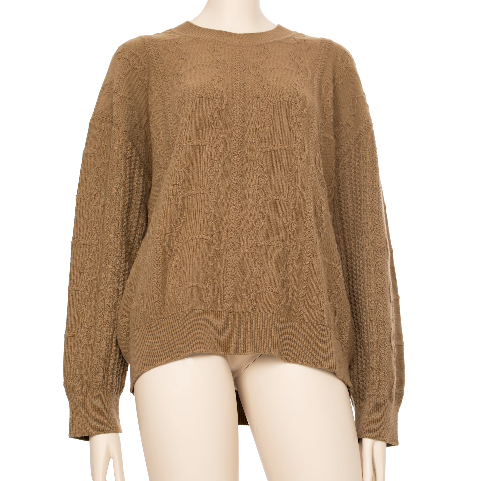 Hermes Womens Knit Sweater Vert Gobi 38 FR