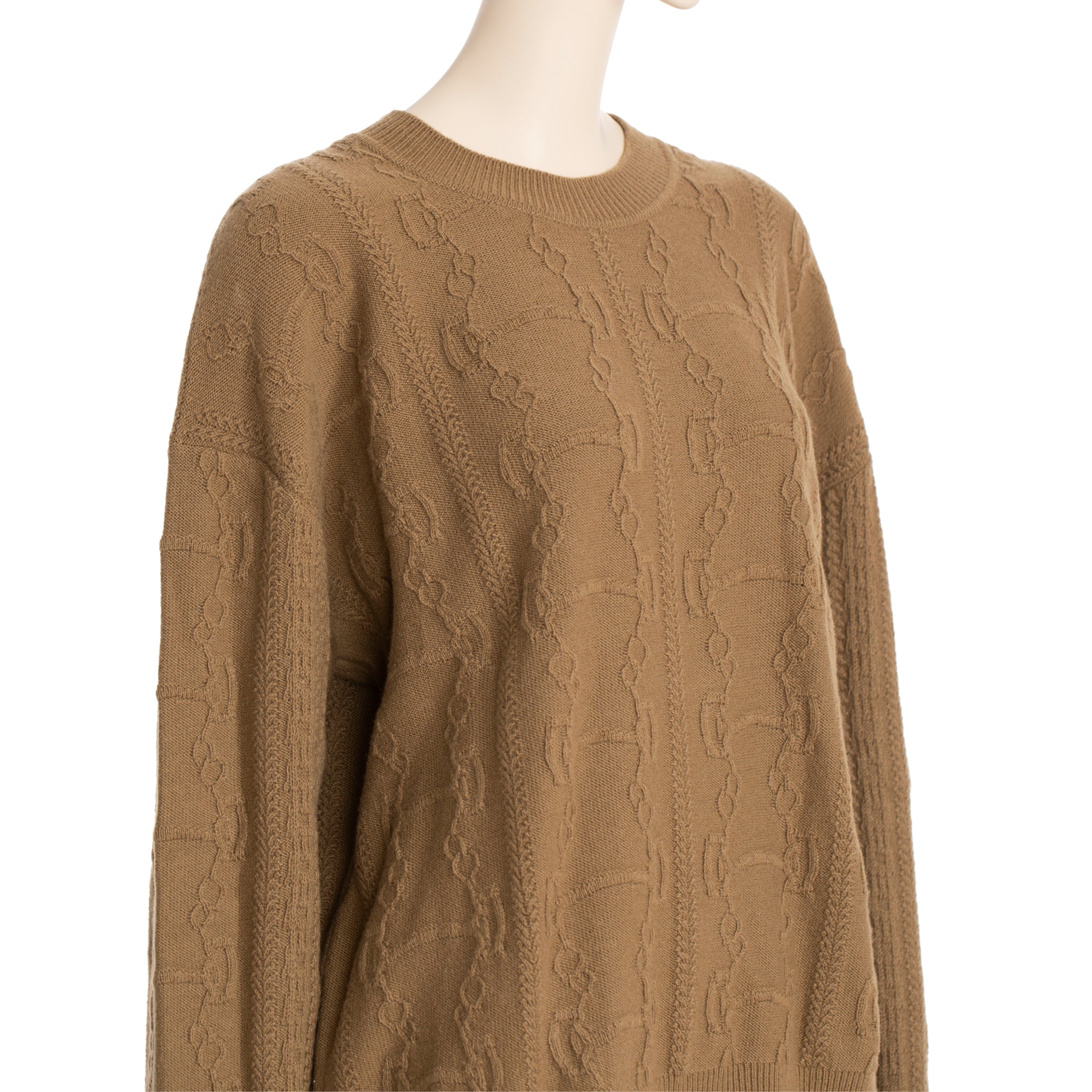 Hermes Womens Knit Sweater Vert Gobi 38 FR