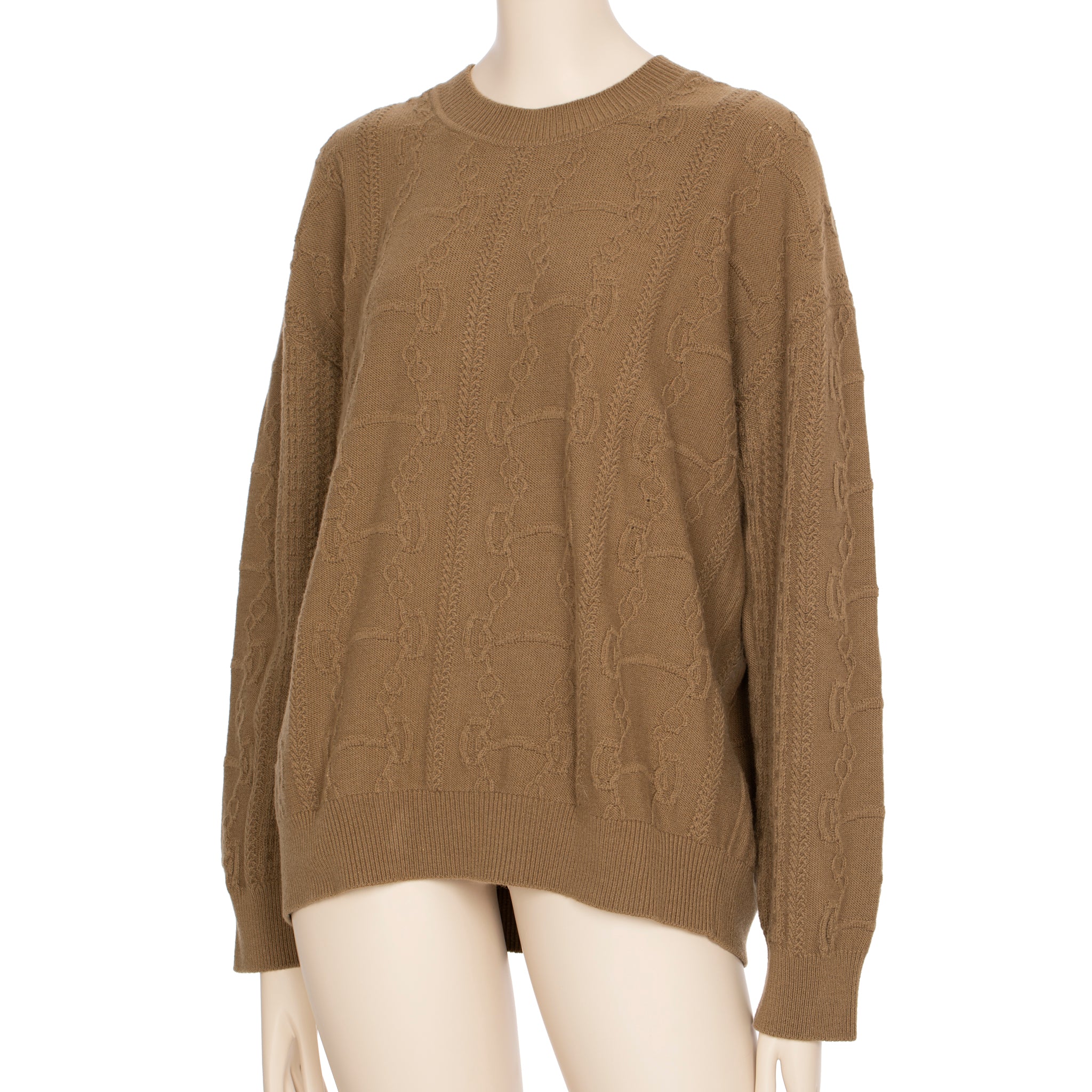 Hermes Womens Knit Sweater Vert Gobi 38 FR