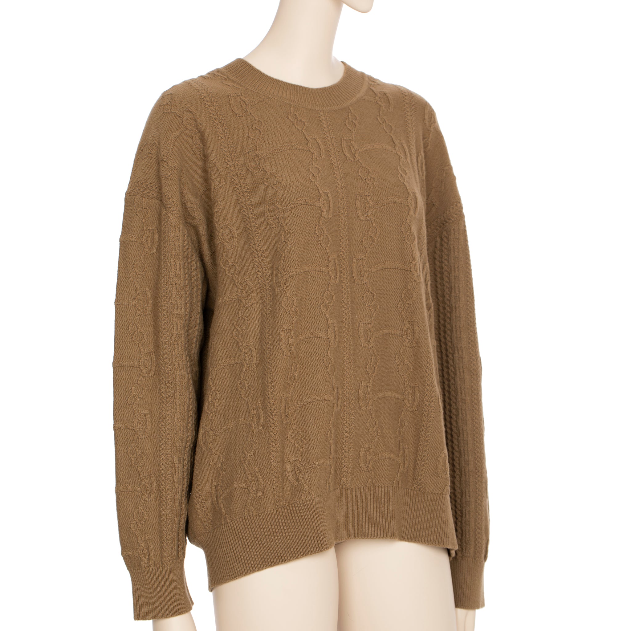 Hermes Womens Knit Sweater Vert Gobi 38 FR