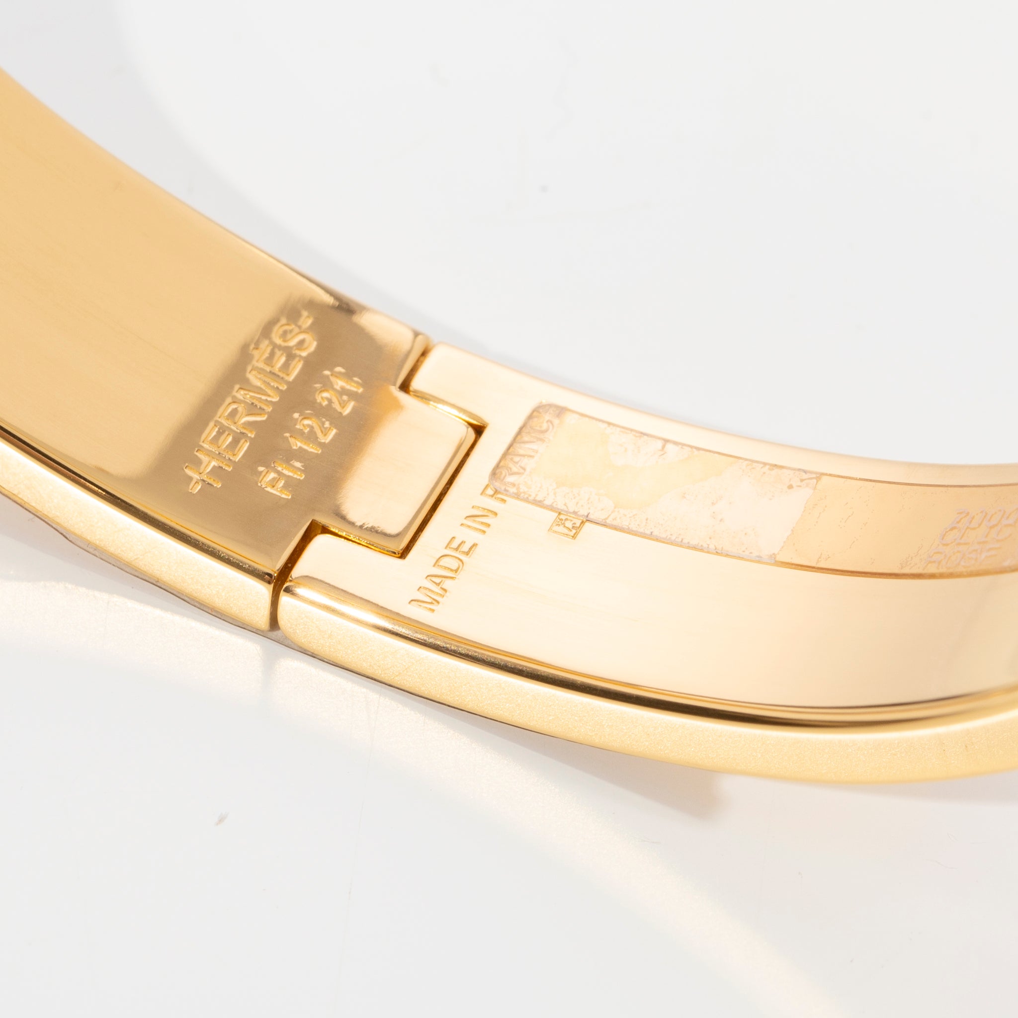 Hermes Clic H Bracelet Rose Dragee & Gold Hardware