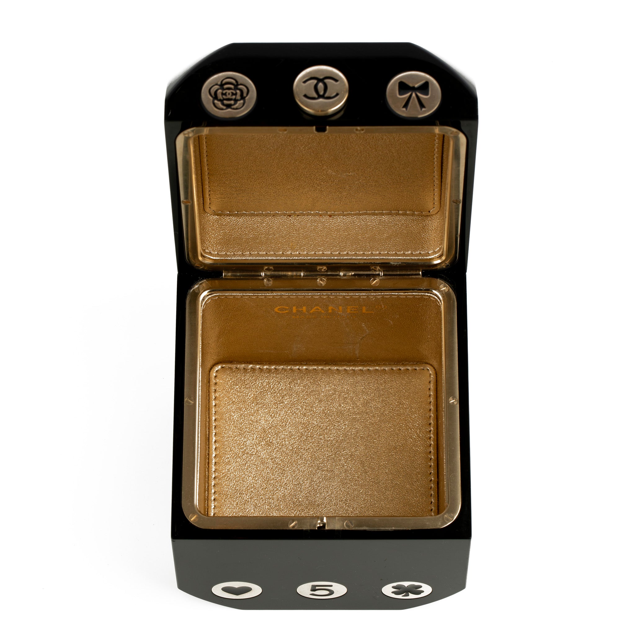 Chanel Minaudière Limited Edition Casino Dice Black Gold-Tone Hardware