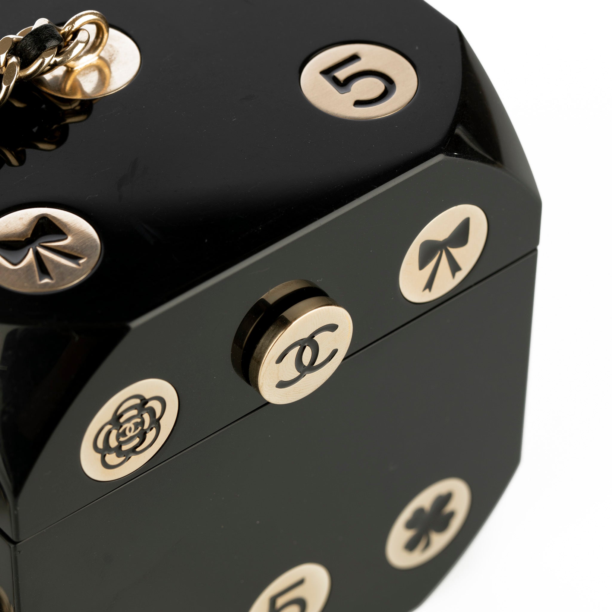 Chanel Minaudière Limited Edition Casino Dice Black Gold-Tone Hardware